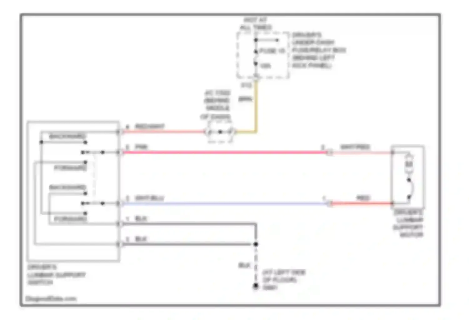 RL Acura II (2004-2008): Driver"s lumbar circuit