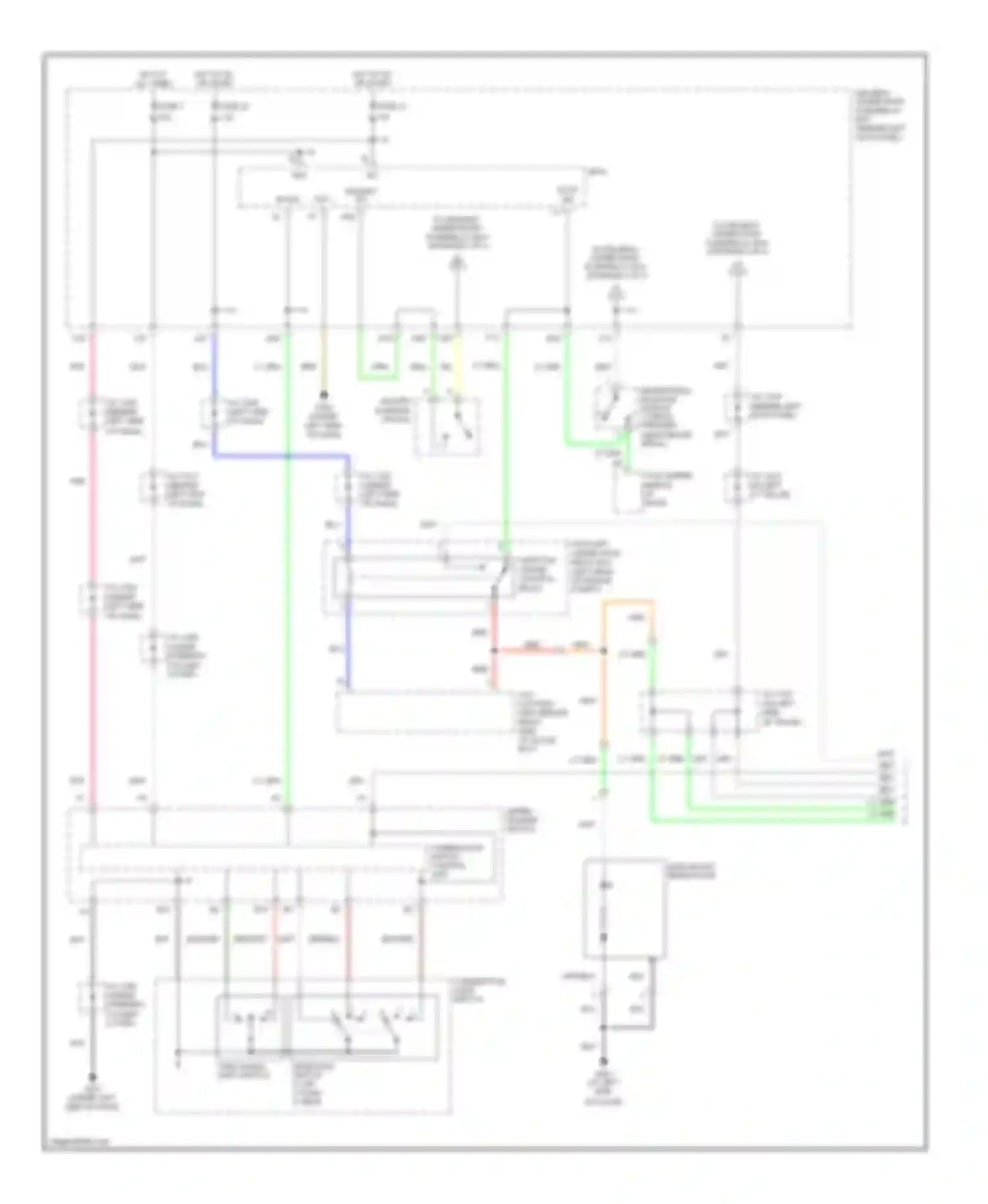 Wiring diagram combination light switch for Acura RL II (2004-2008) (2 of 6)