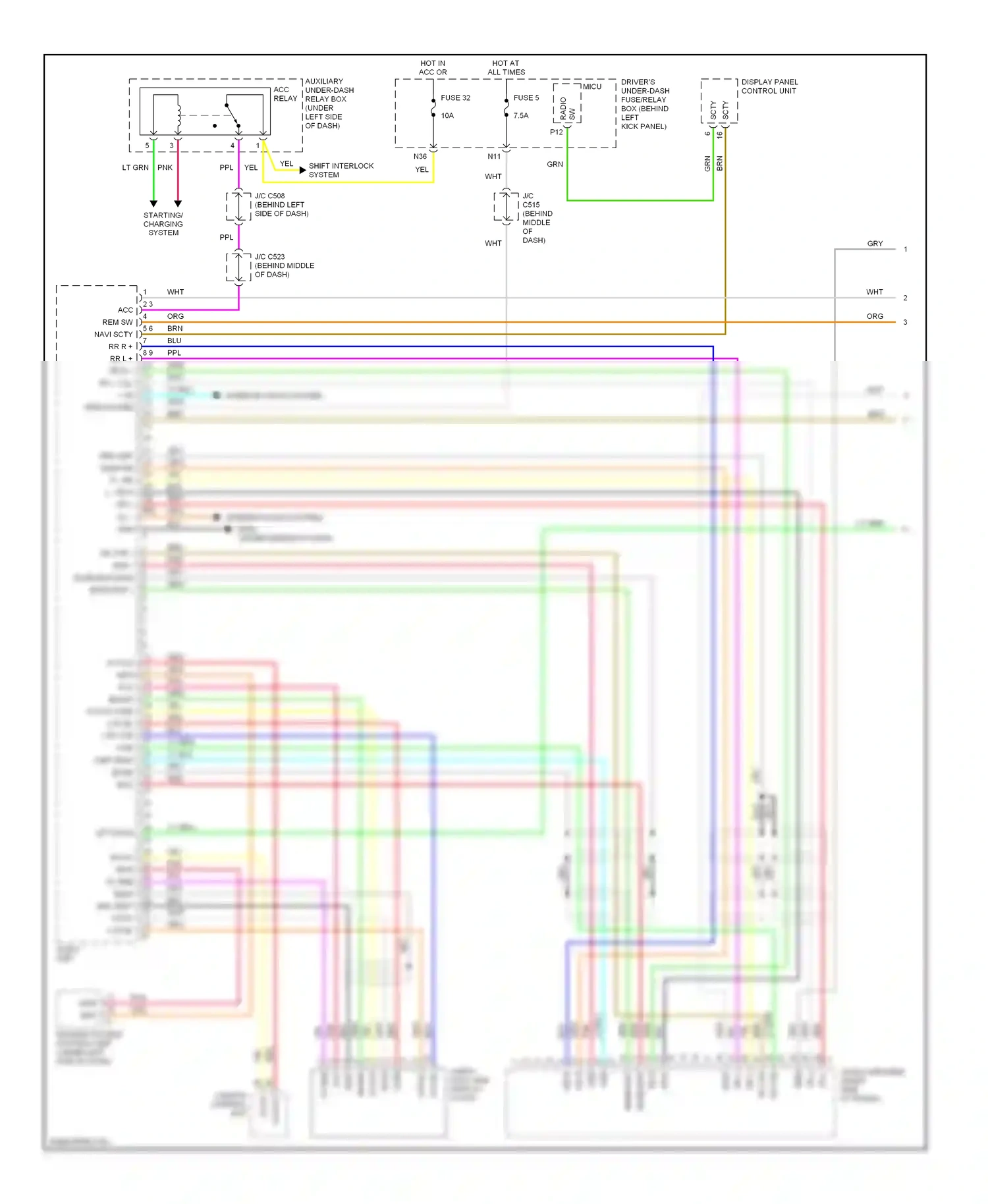 Acura RL II (2004-2008) data wiring diagram  (1 of 2)
