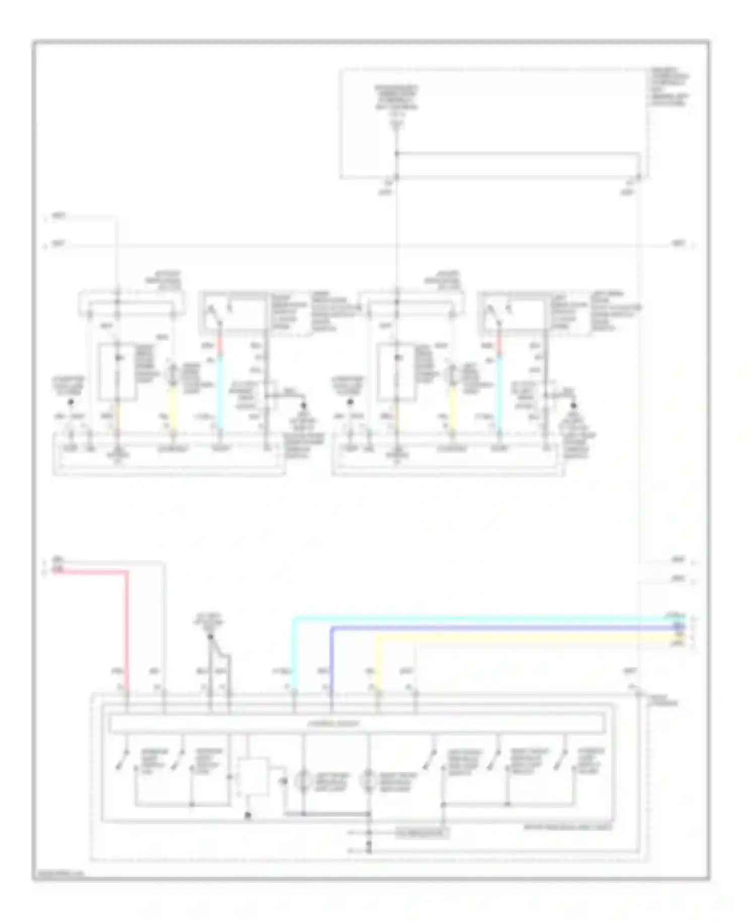 Wiring diagram door inner handle light for Acura RL II (2004-2008) (1 of 2)