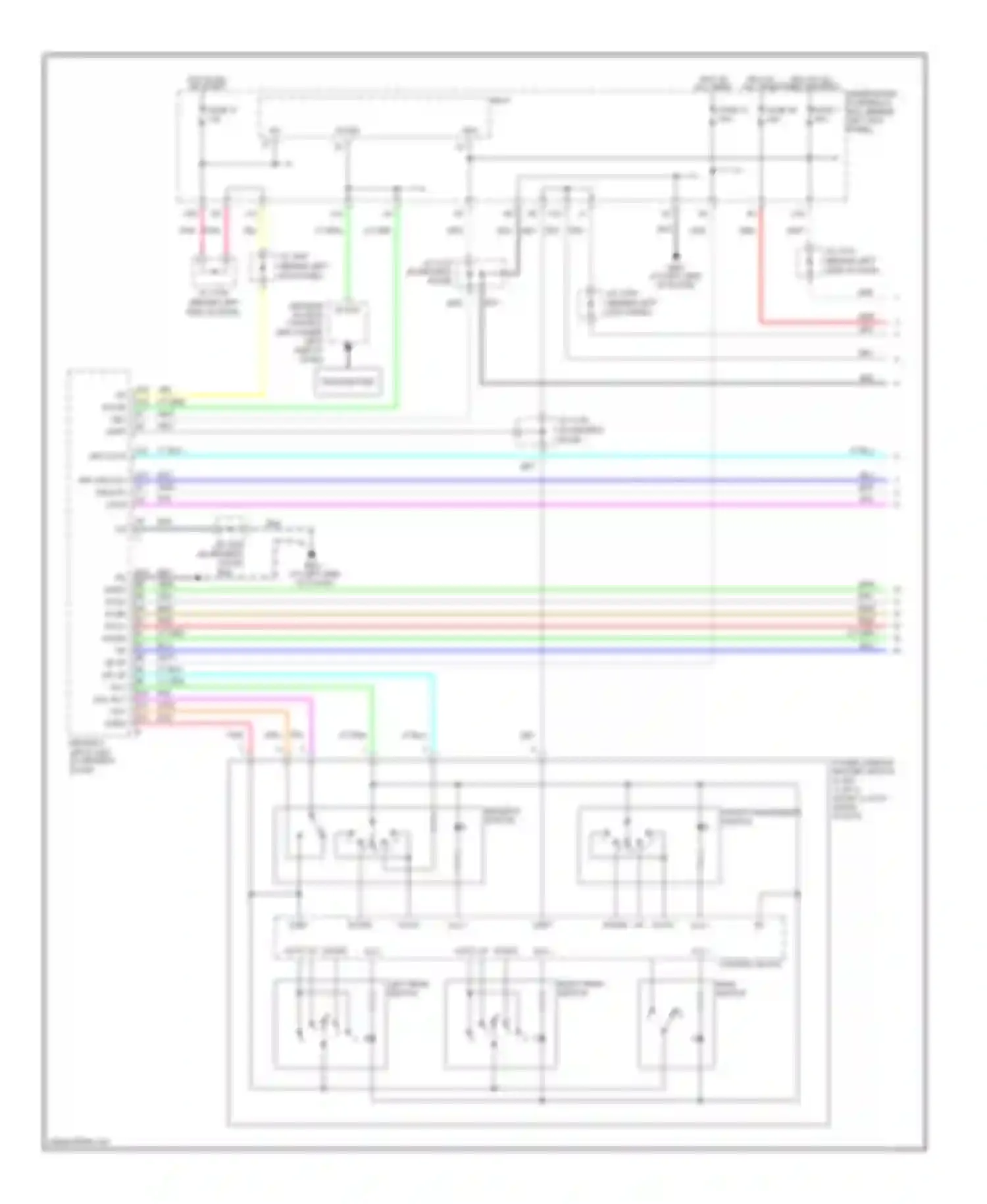 Wiring diagram driver's switch for Acura RL II (2004-2008) (1 of 1)