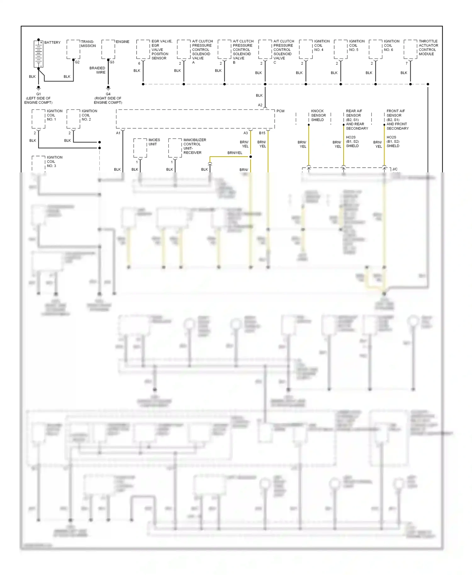 Acura RL II (2004-2008) engine wiring diagram  (1 of 2)