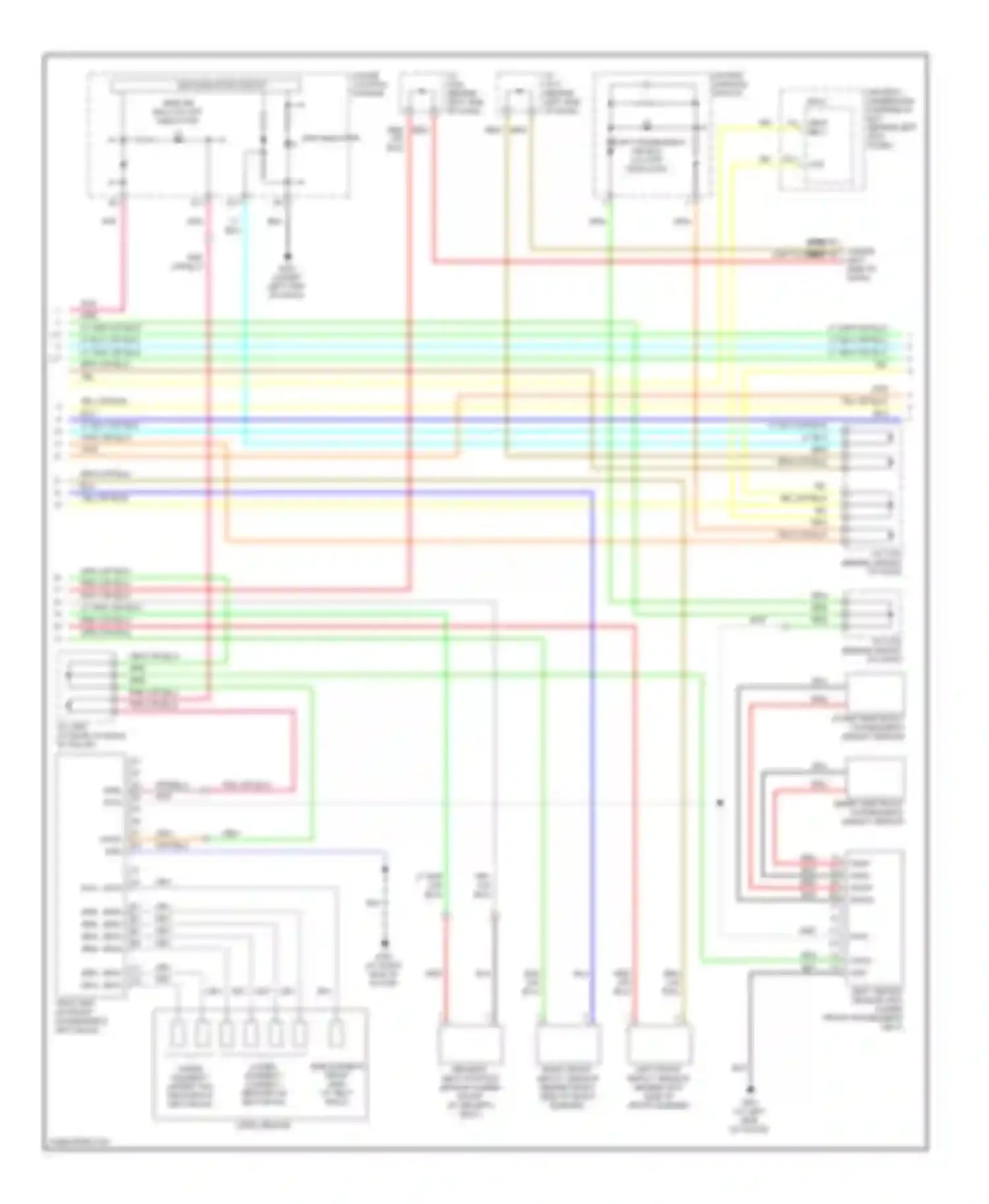 Wiring diagram front passenger's air bag cut-off indicator for Acura RL II (2004-2008) (1 of 1)