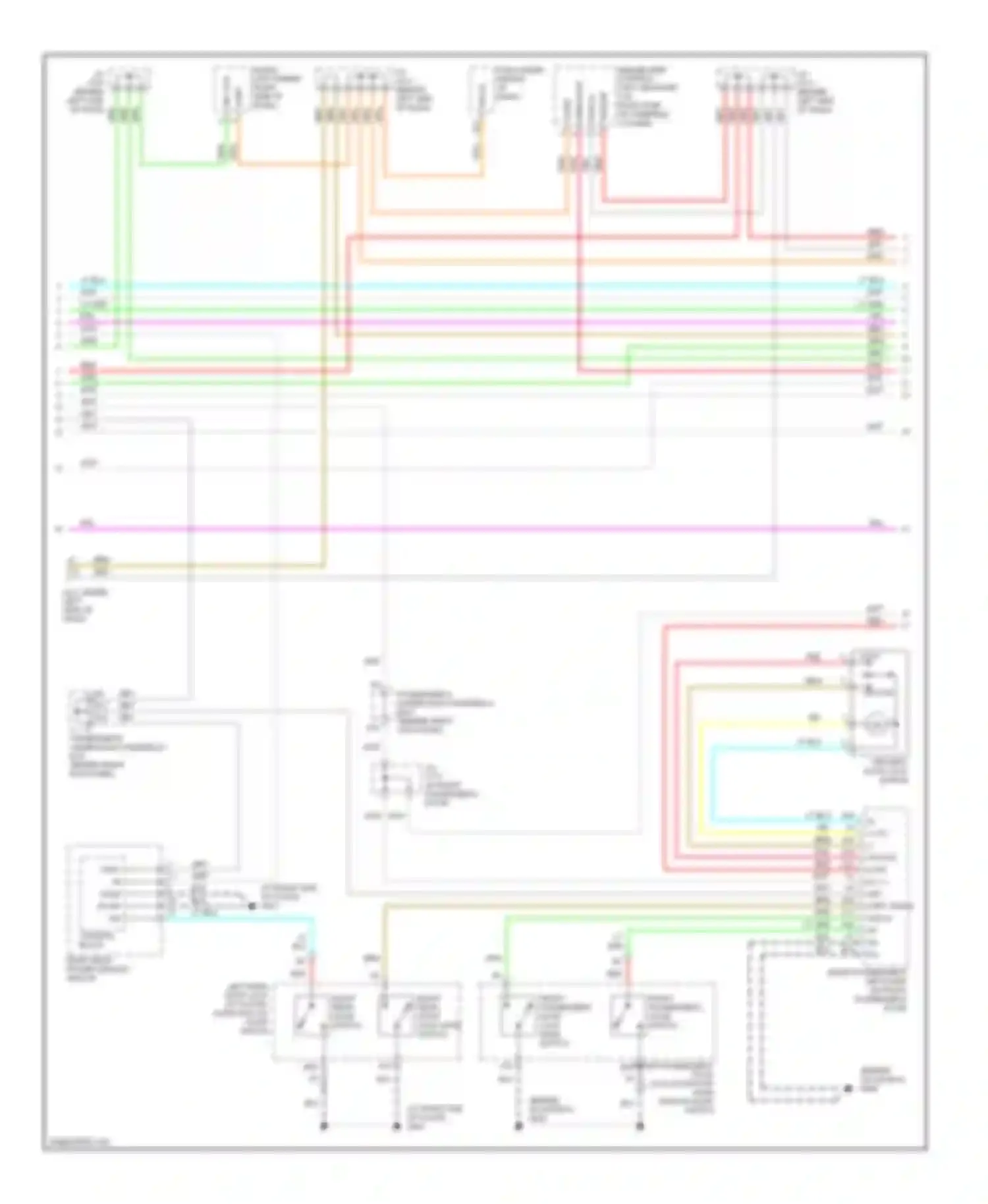 Wiring diagram front passenger's door switch for Acura RL II (2004-2008) (1 of 3)