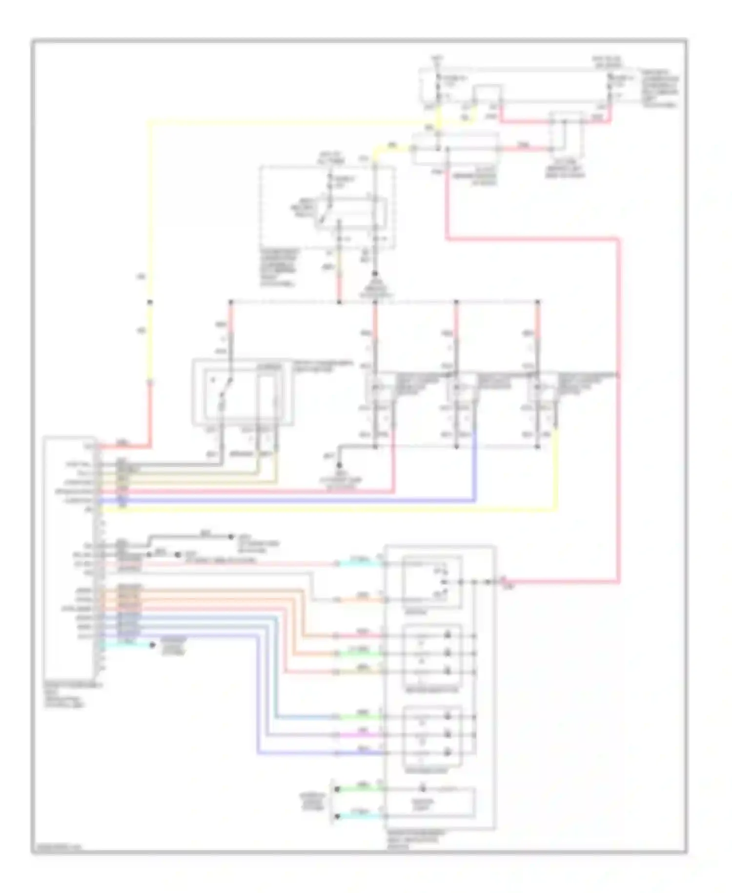 Wiring diagram front passenger's seat ventilation switch for Acura RL II (2004-2008) (1 of 1)