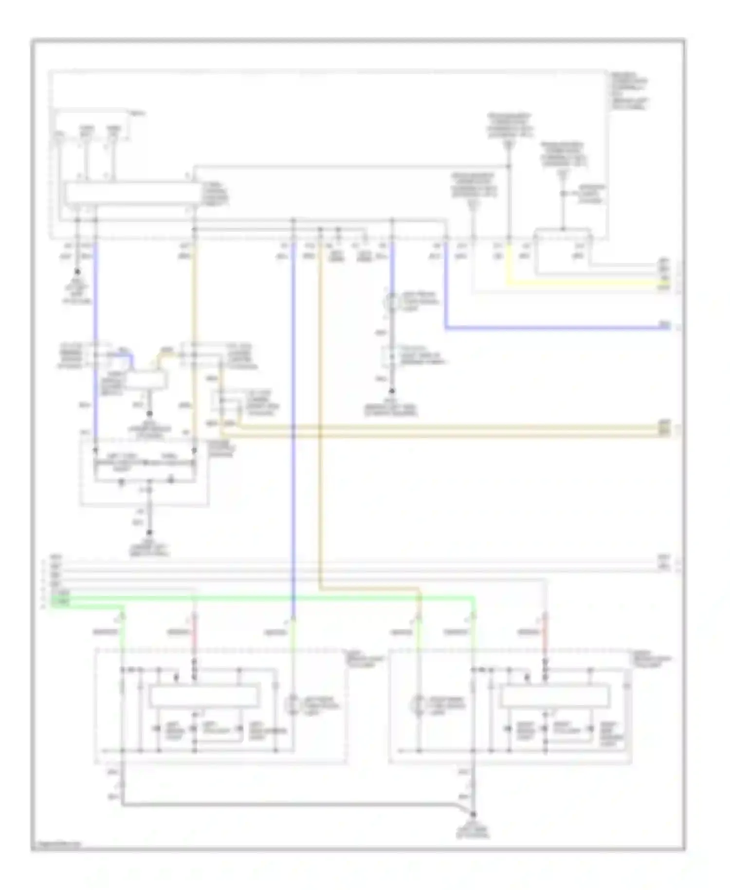 Wiring diagram left front turn signal light for Acura RL II (2004-2008) (1 of 3)