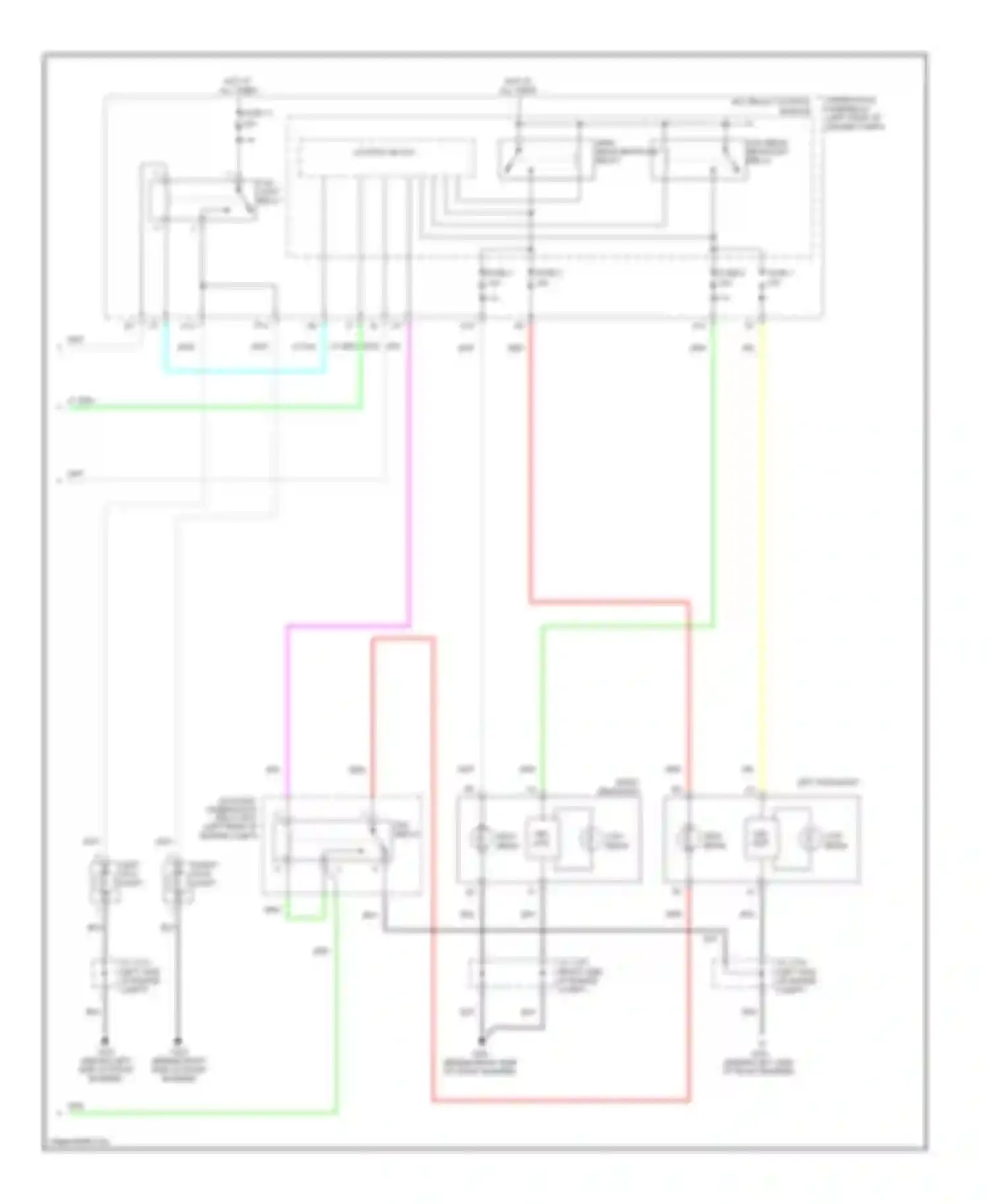Wiring diagram left headlight for Acura RL II (2004-2008) (2 of 3)