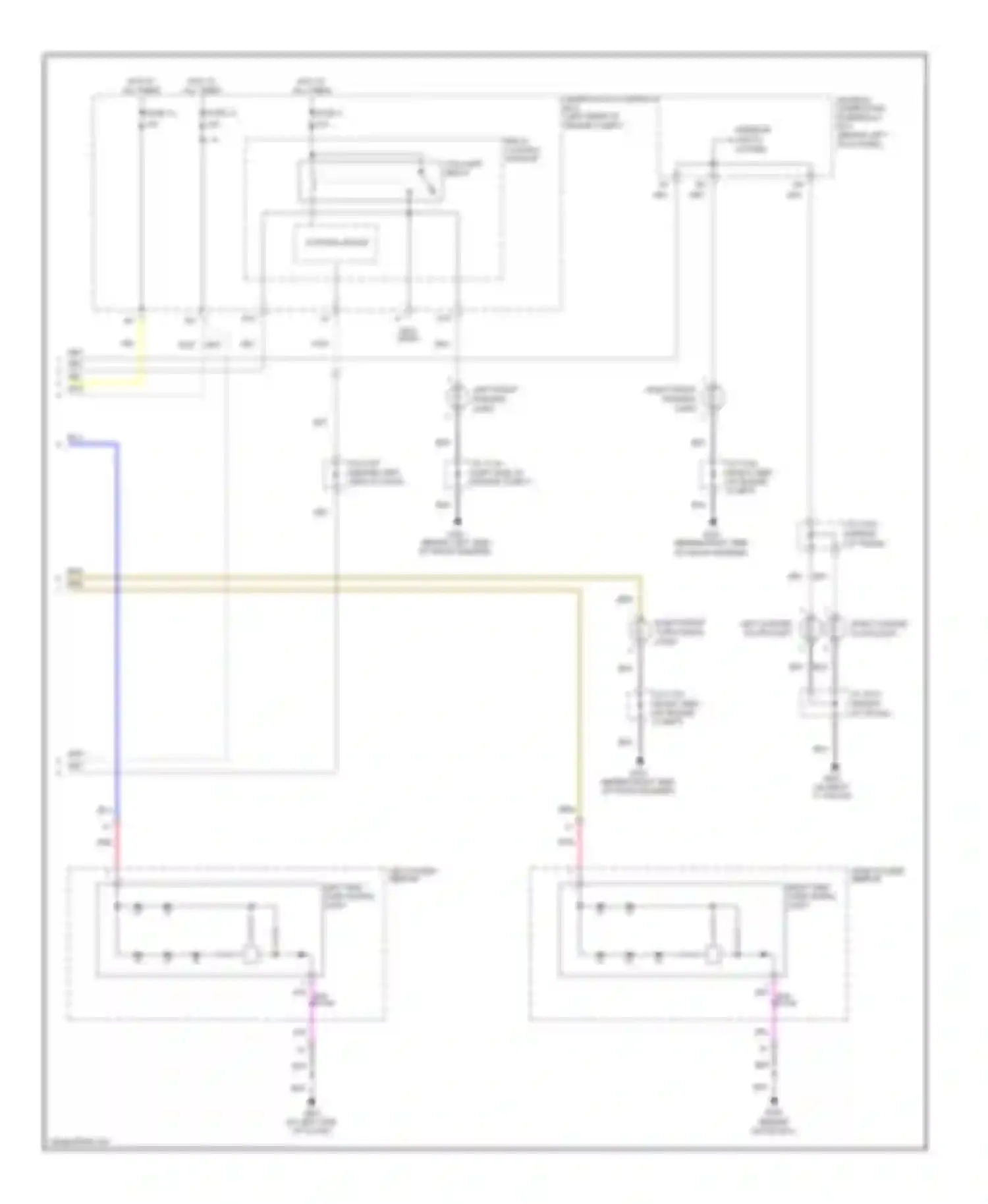 Wiring diagram left license plate light for Acura RL II (2004-2008) (1 of 2)