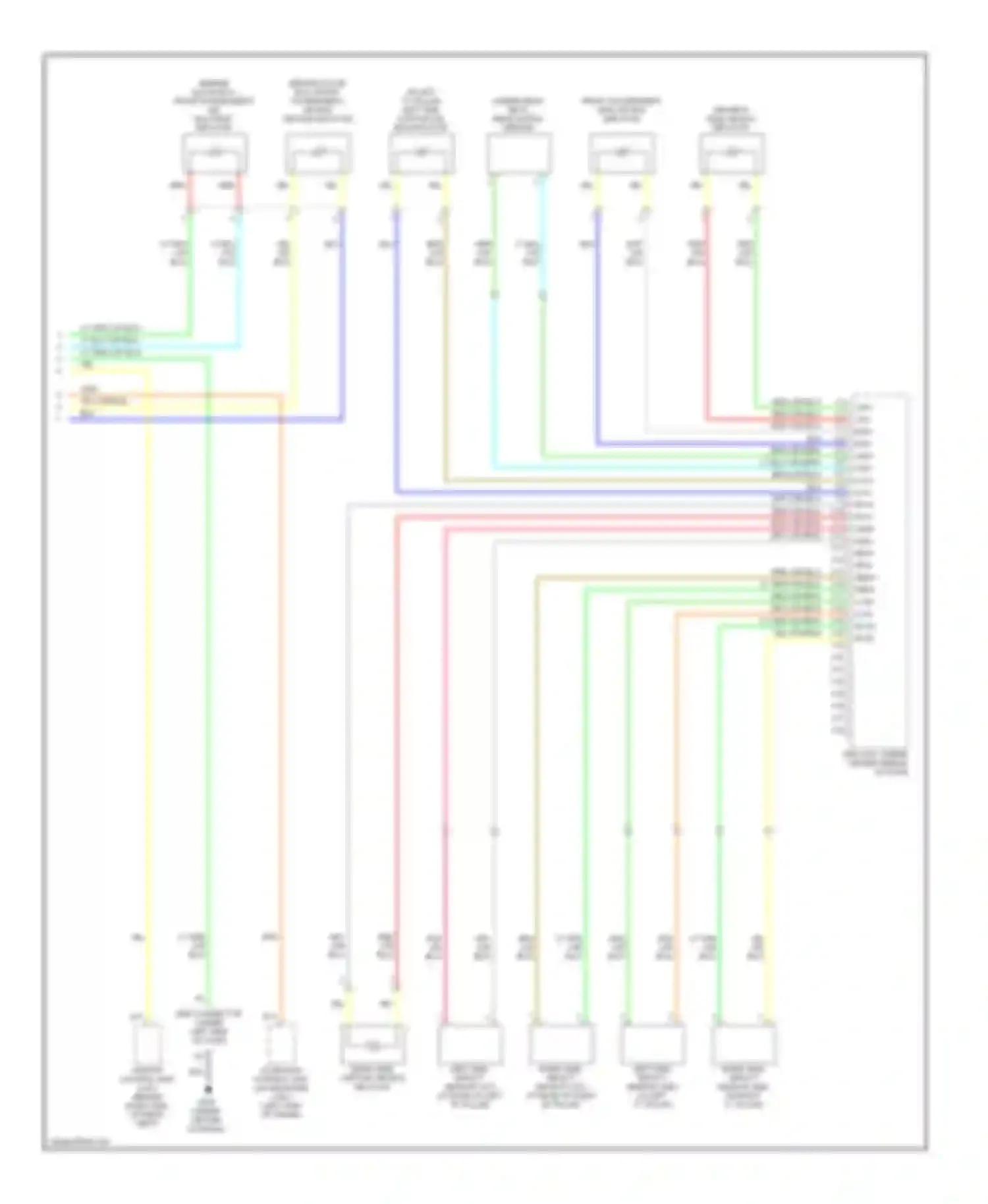 Wiring diagram left side impact for Acura RL II (2004-2008) (1 of 1)