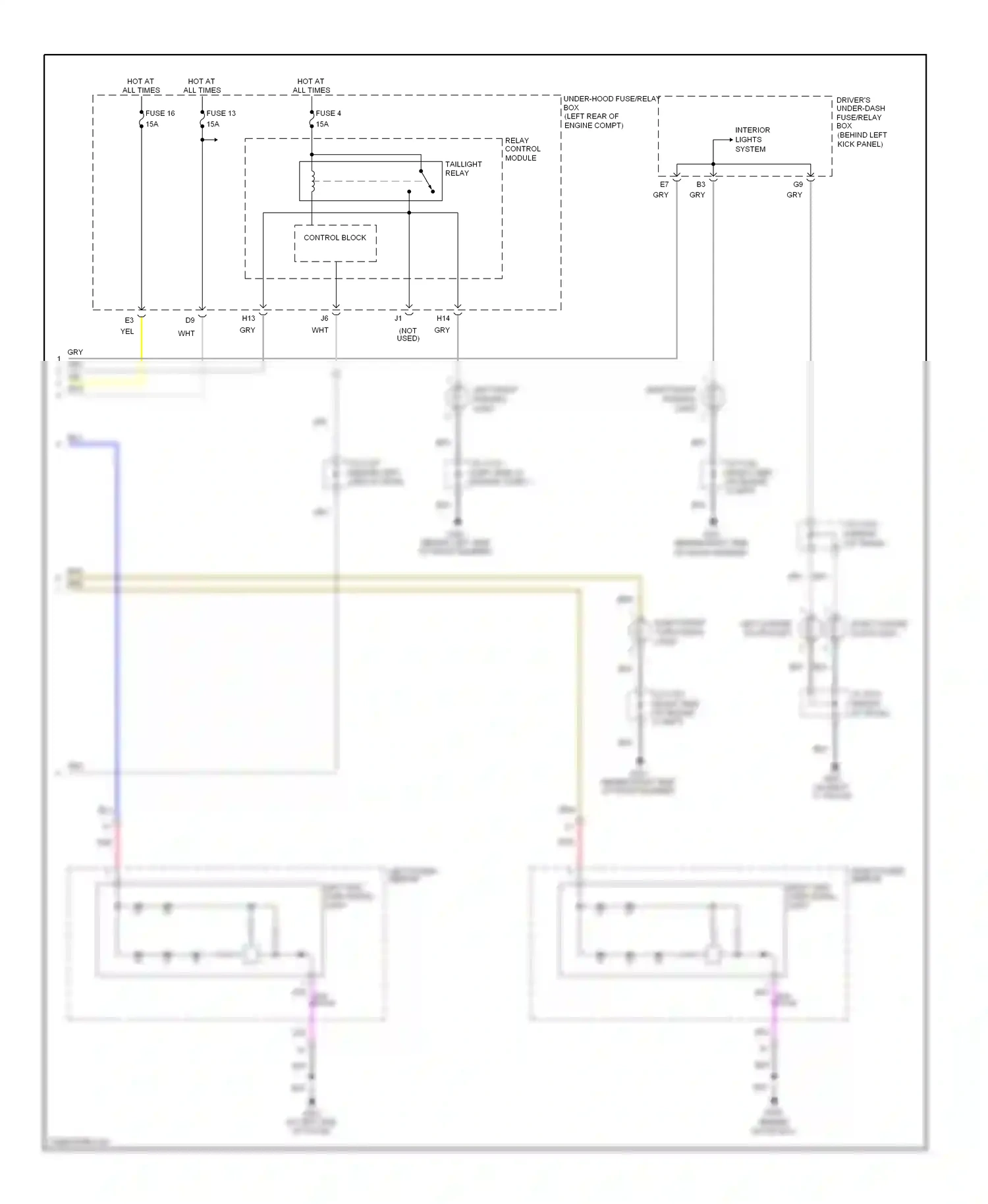 Acura RL II (2004-2008) module wiring diagram  (1 of 1)