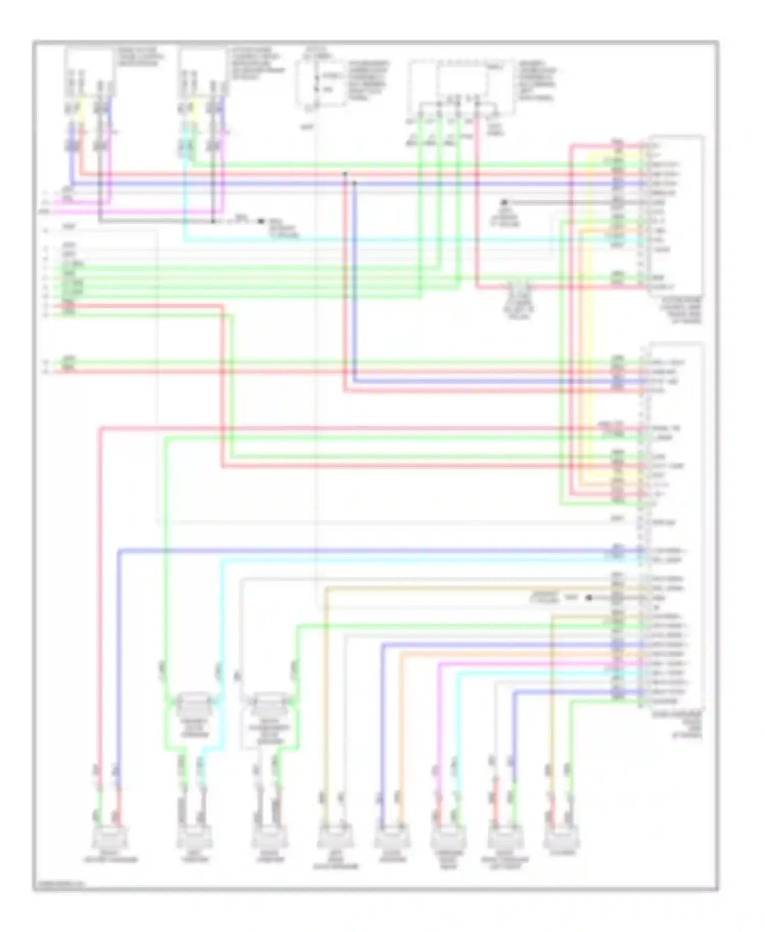 Wiring diagram right rear twiddler left rear twiddler right rear door speaker for Acura RL II (2004-2008) (1 of 1)