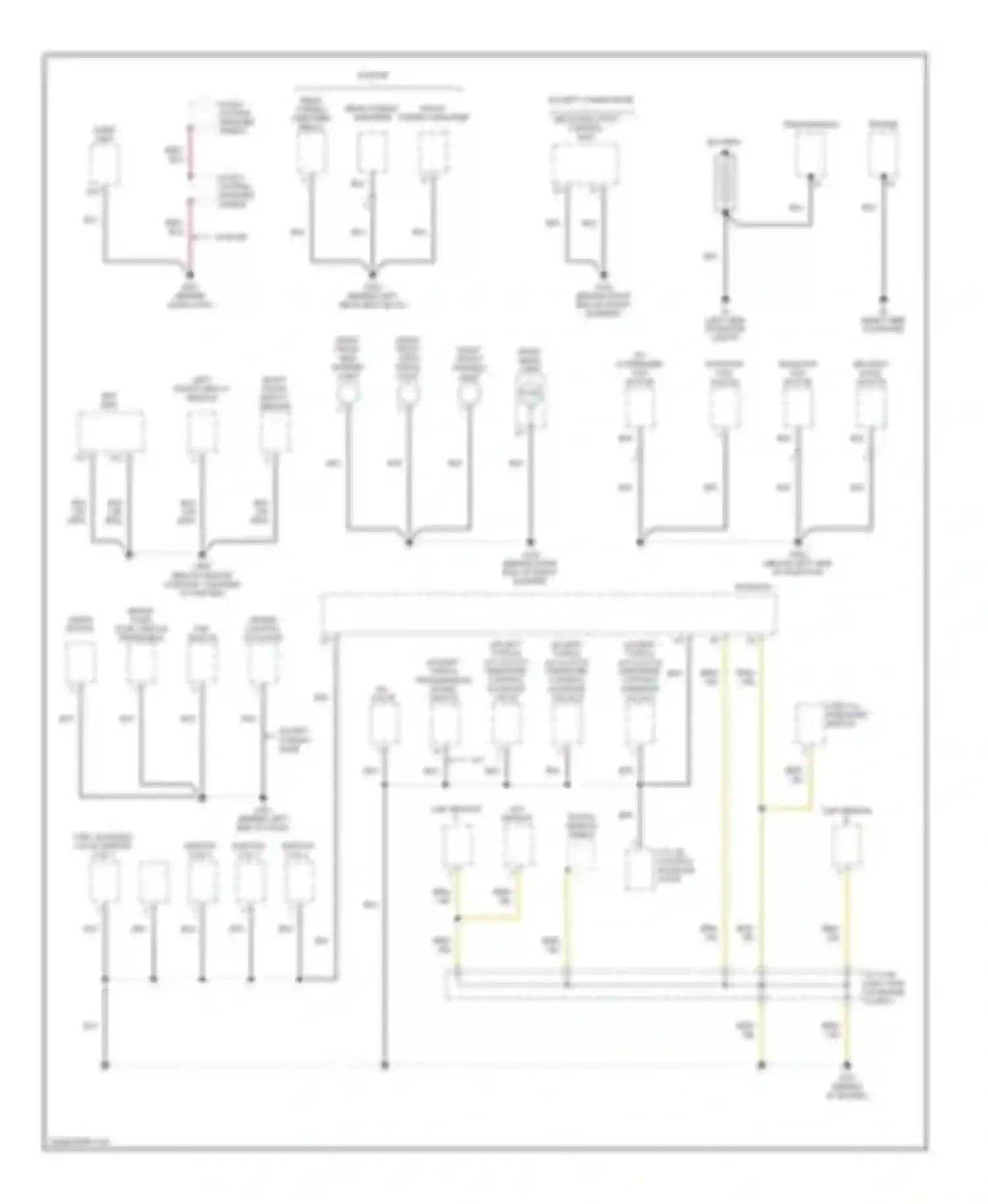 RSX Acura I facelift (2004-2006): Ground distribution circuit (1 of 3)