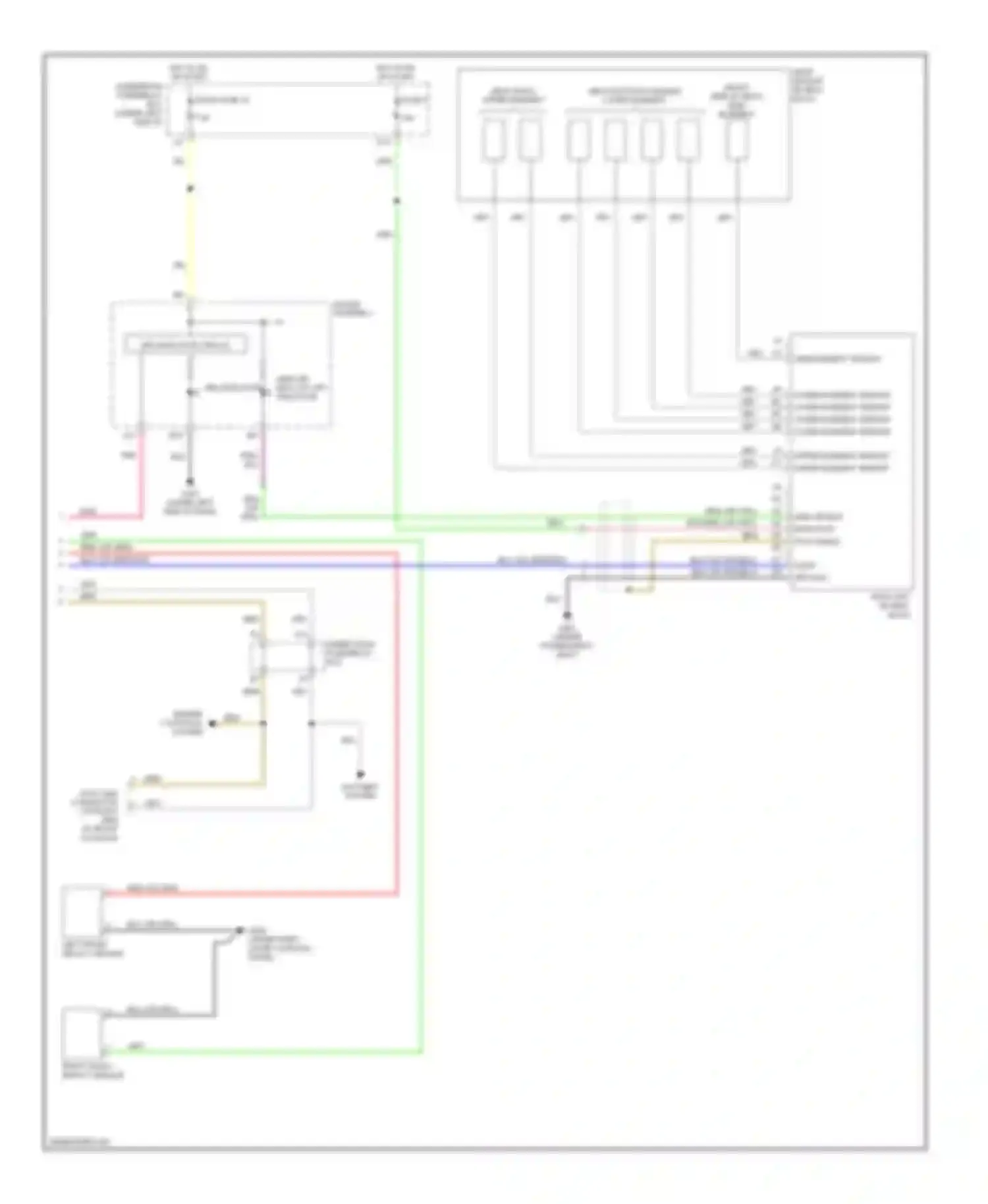 RSX Acura I facelift (2004-2006): Supplemental restraints circuit (2 of 2)
