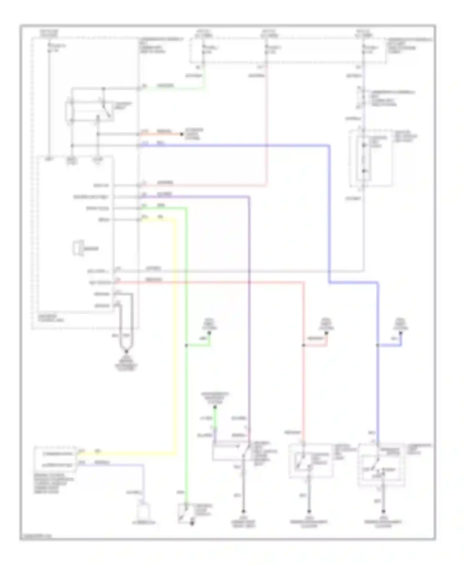 Wiring diagram supplemental restraint system for Acura RSX I facelift (2004-2006) (1 of 1)