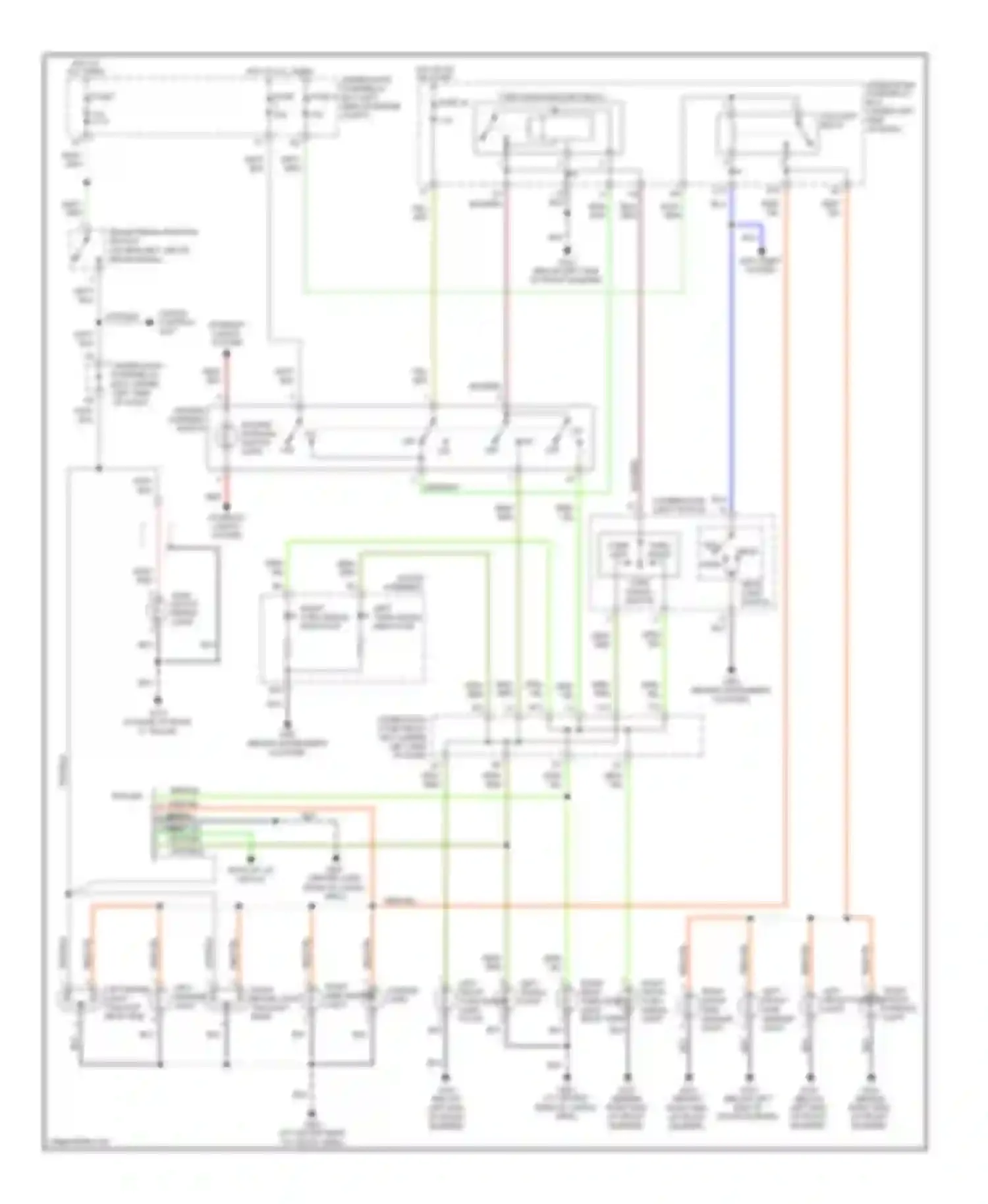 Wiring diagram turn signal/hazard relay for Acura RSX I facelift (2004-2006) (1 of 1)