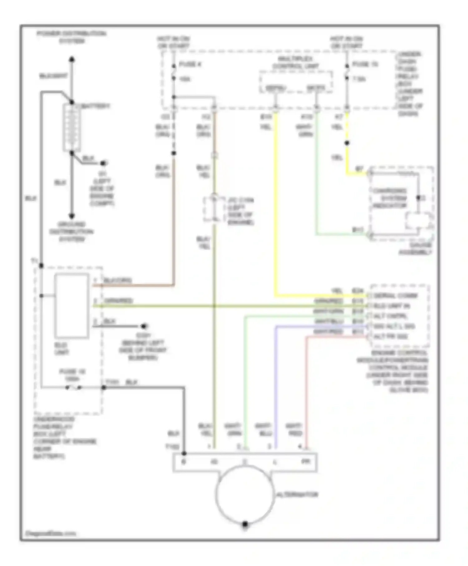 RSX Acura I (2001-2004): Charging circuit