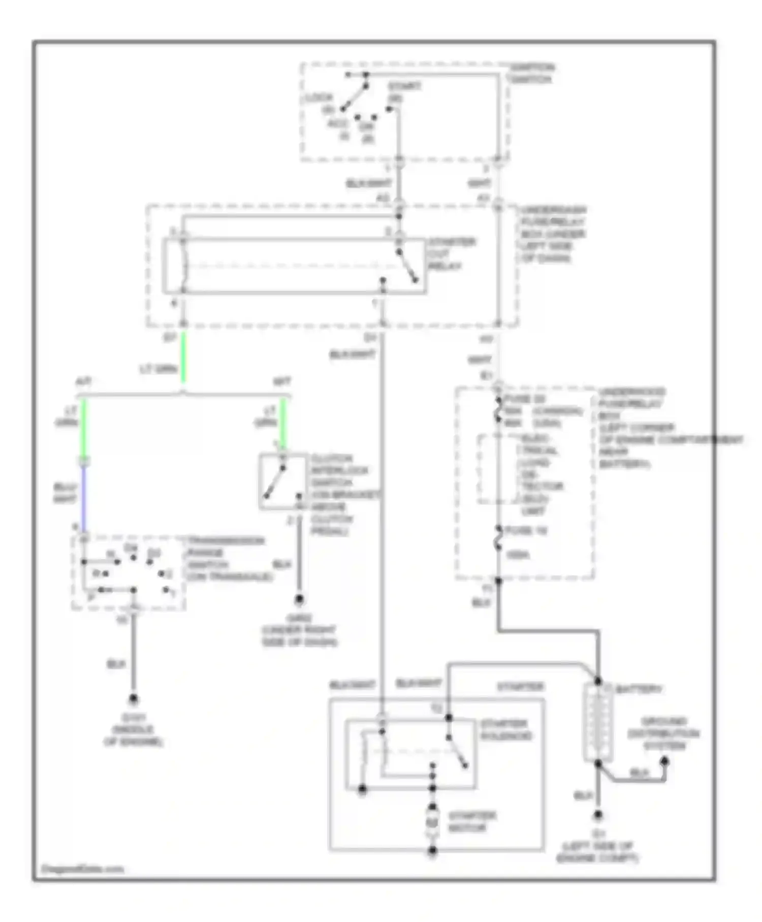 RSX Acura I (2001-2004): Starting circuit