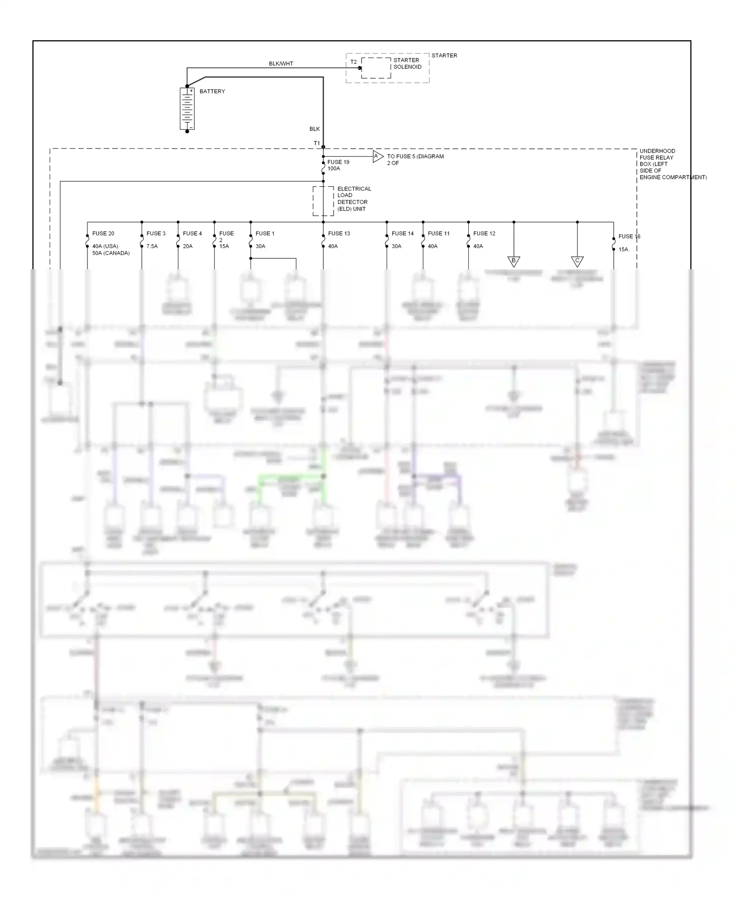 Acura RSX I (2001-2004) electrical load detector (eld) unit wiring diagram  (1 of 1)