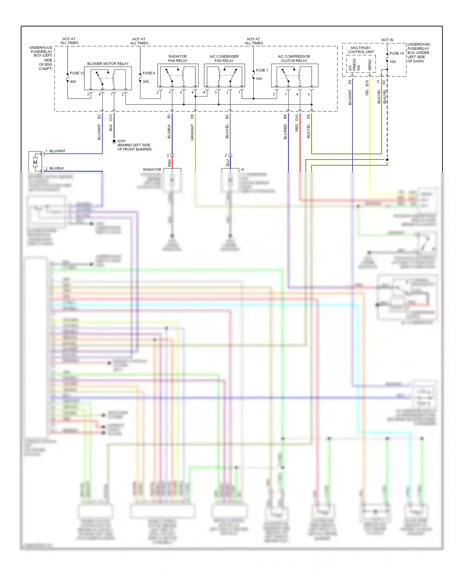 Acura RSX I (2001-2004) engine controls system (ect) wiring diagram  (1 of 1)