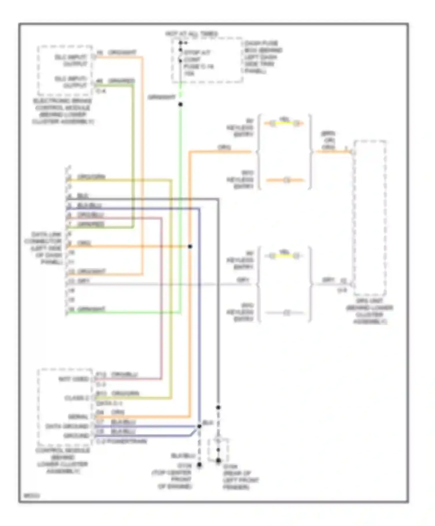 SLX Acura I (1995-1999): Computer data lines circuit