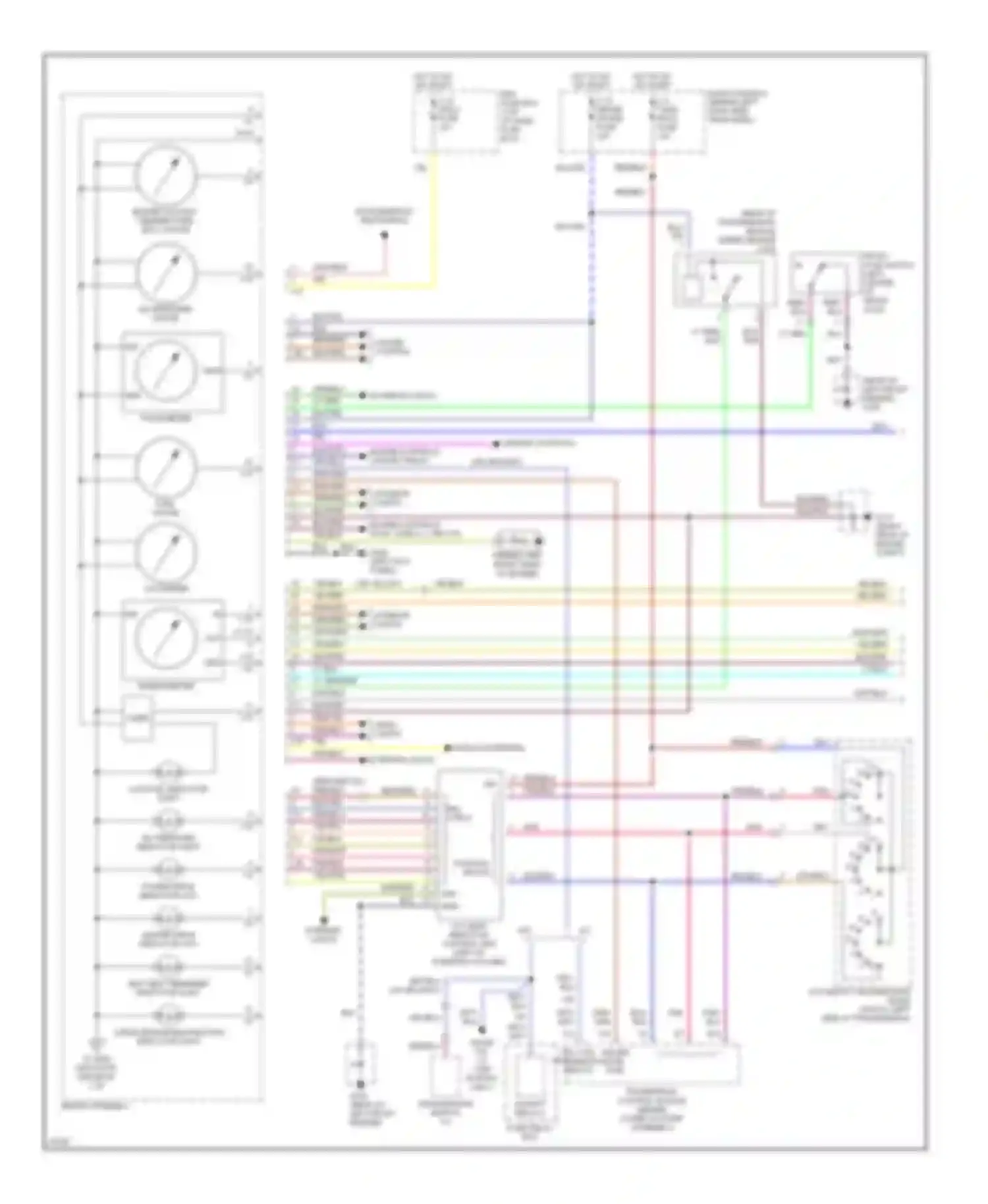 SLX Acura I (1995-1999): Instrument panel wiring diagram (1996 circuit 1 of 2)