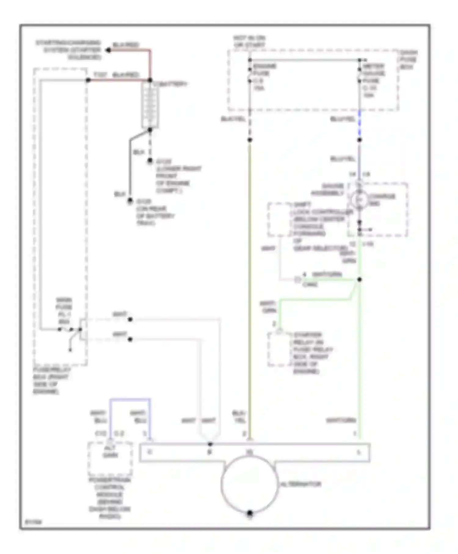 SLX Acura I (1995-1999): Charging circuit