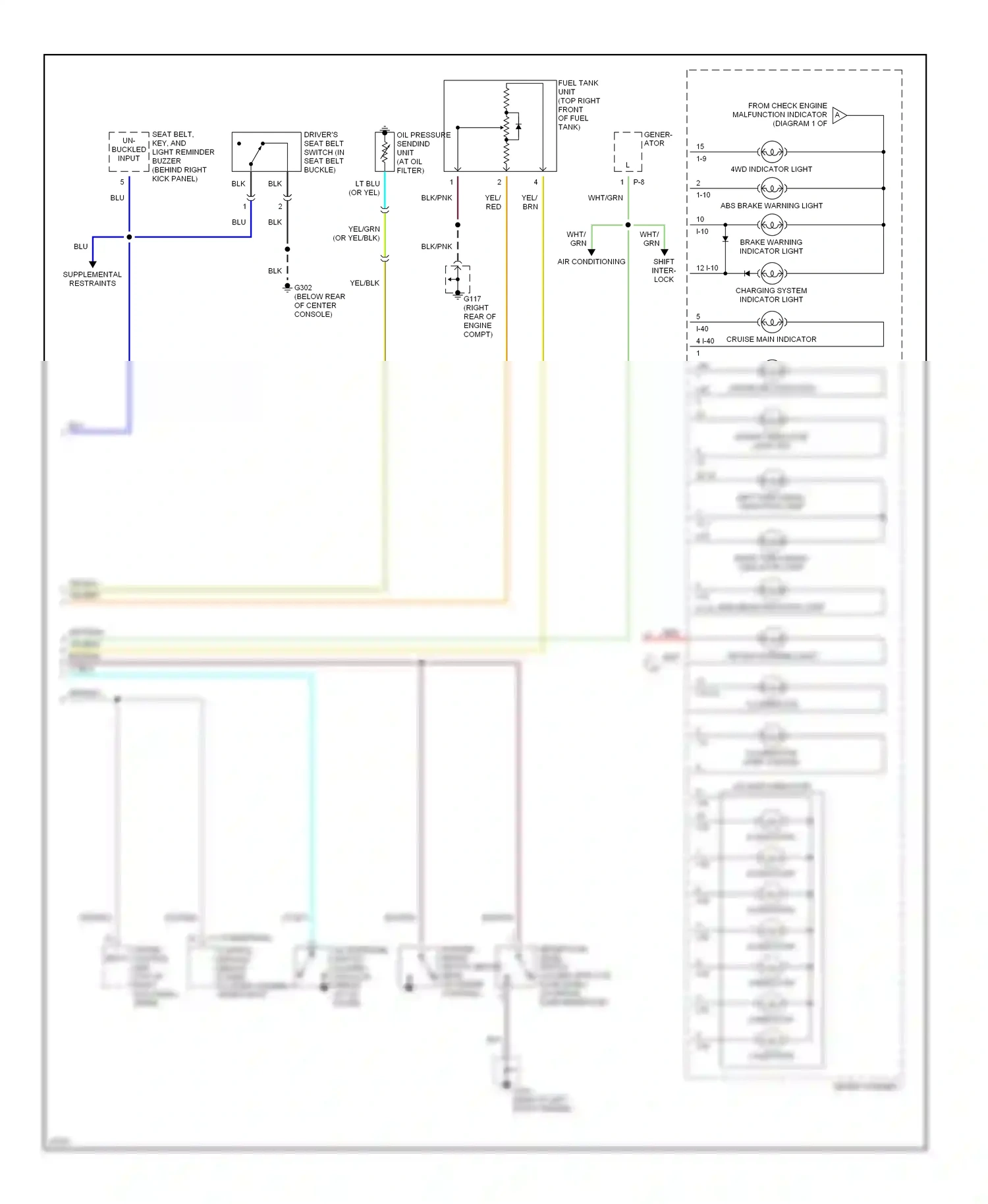 Wiring diagram 3 indicator for Acura SLX I (1995-1999) (1 of 1)