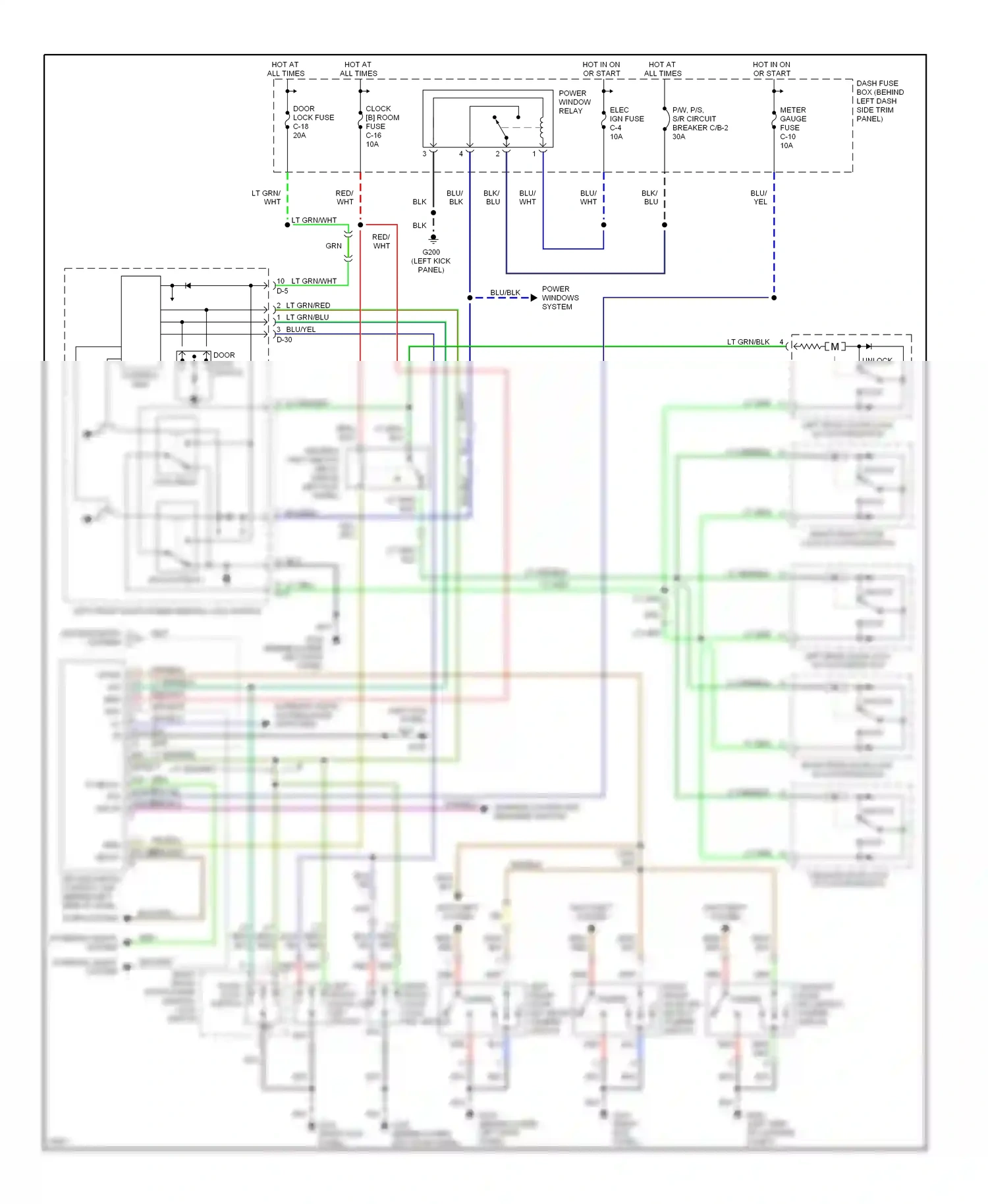 Wiring diagram control unit) for Acura SLX I (1995-1999) (3 of 3)