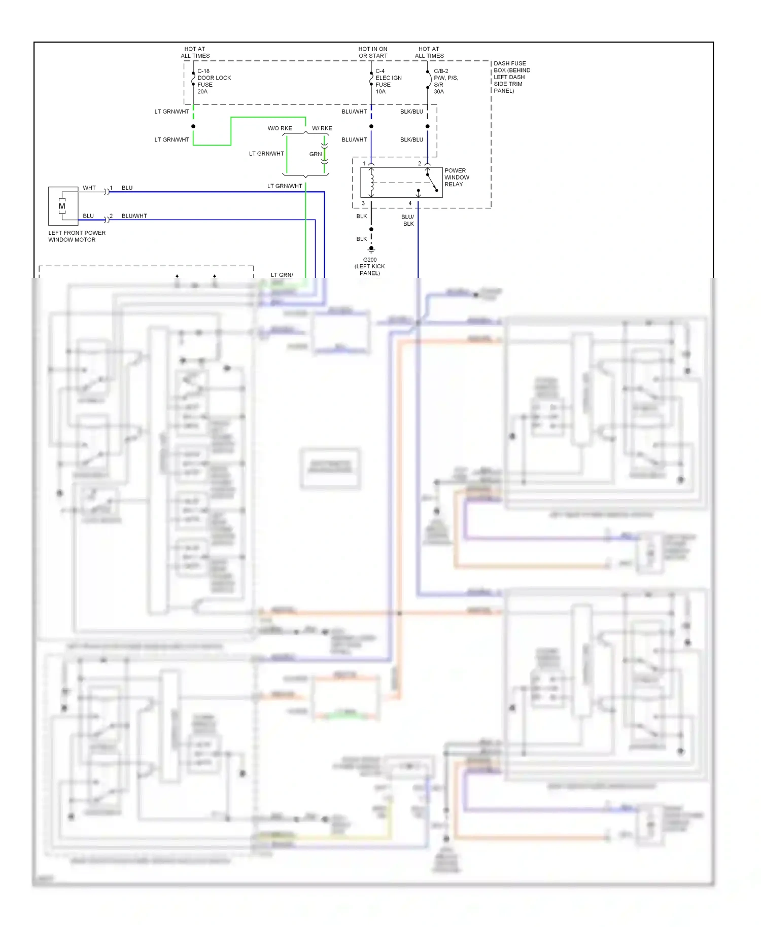 Wiring diagram control unit) for Acura SLX I (1995-1999) (2 of 3)