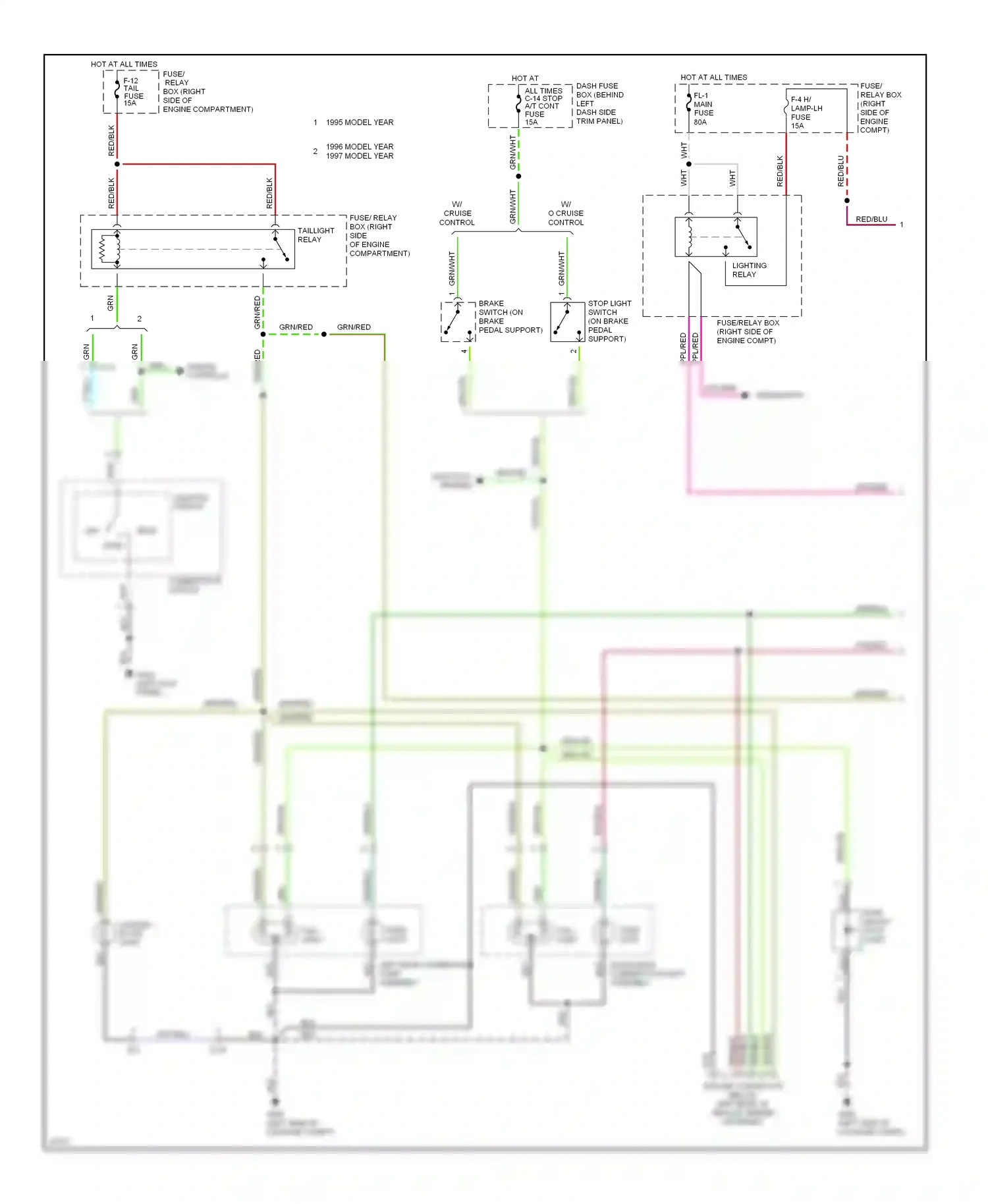 Wiring diagram dash side trim panel) for Acura SLX I (1995-1999) (1 of 1)