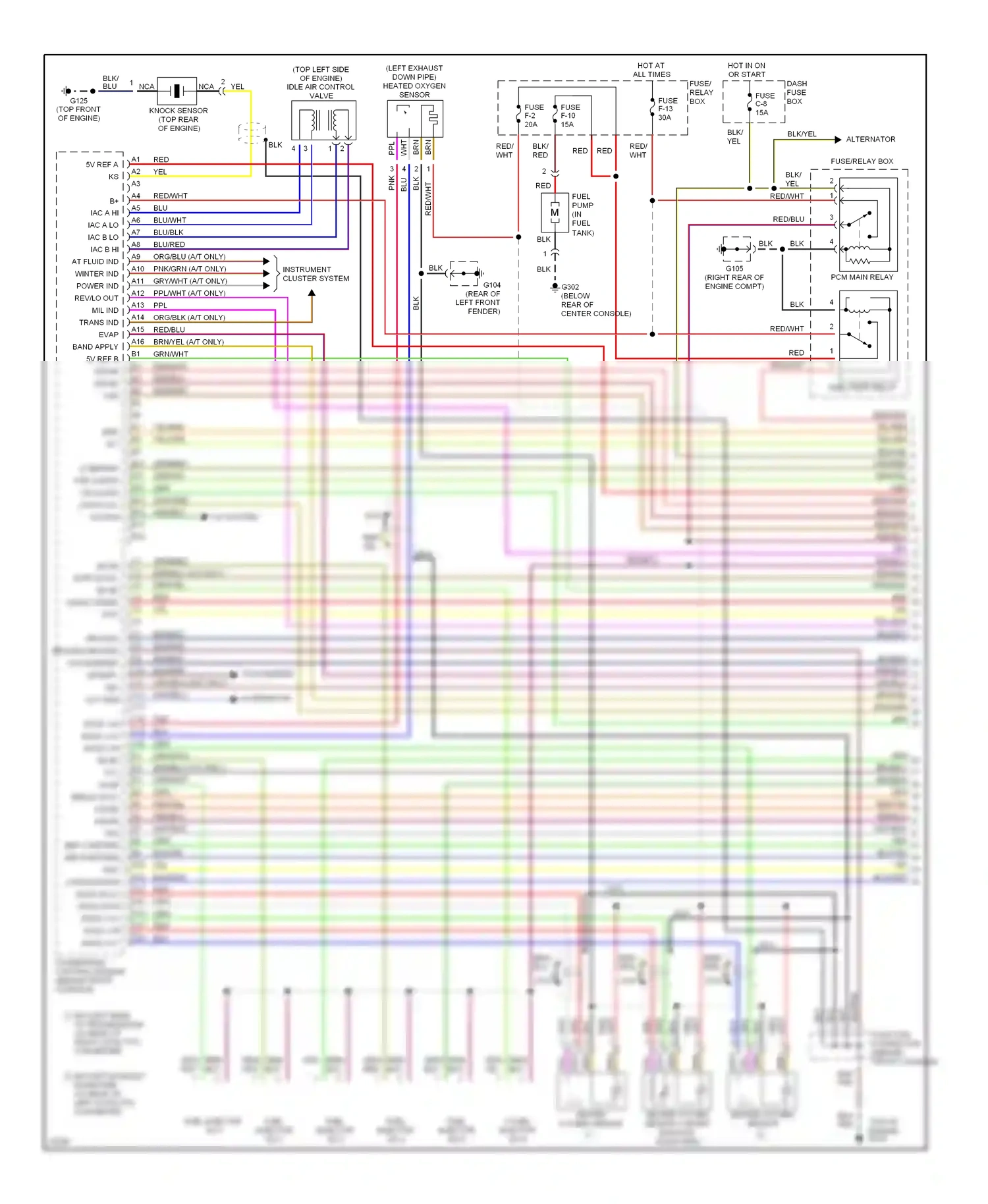 Wiring diagram heated oxygen sensor d for Acura SLX I (1995-1999) (1 of 1)