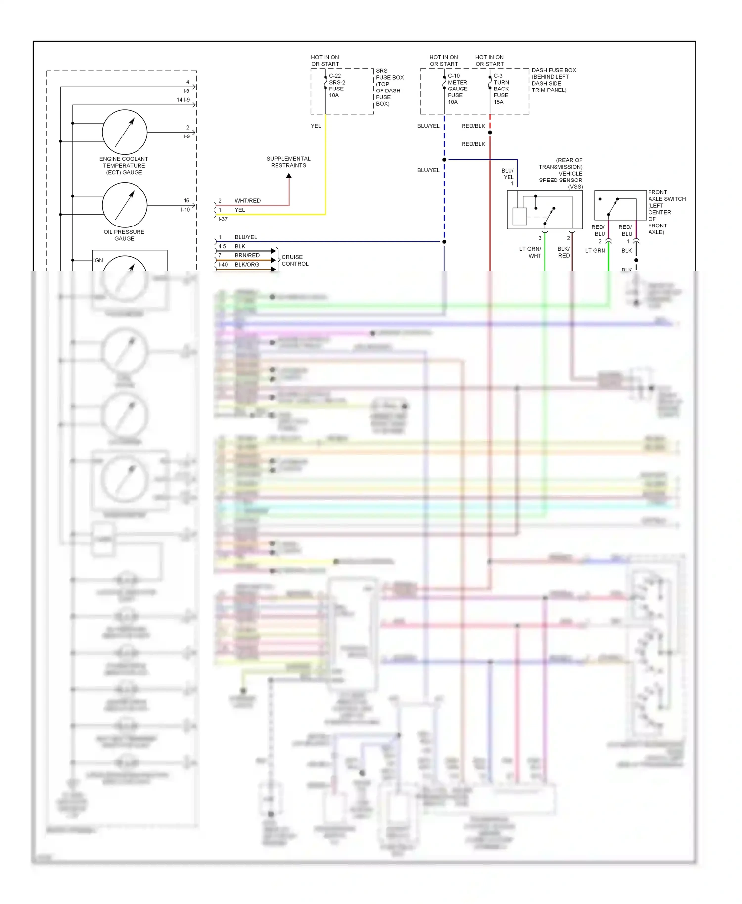 Wiring diagram position inputs for Acura SLX I (1995-1999) (1 of 1)