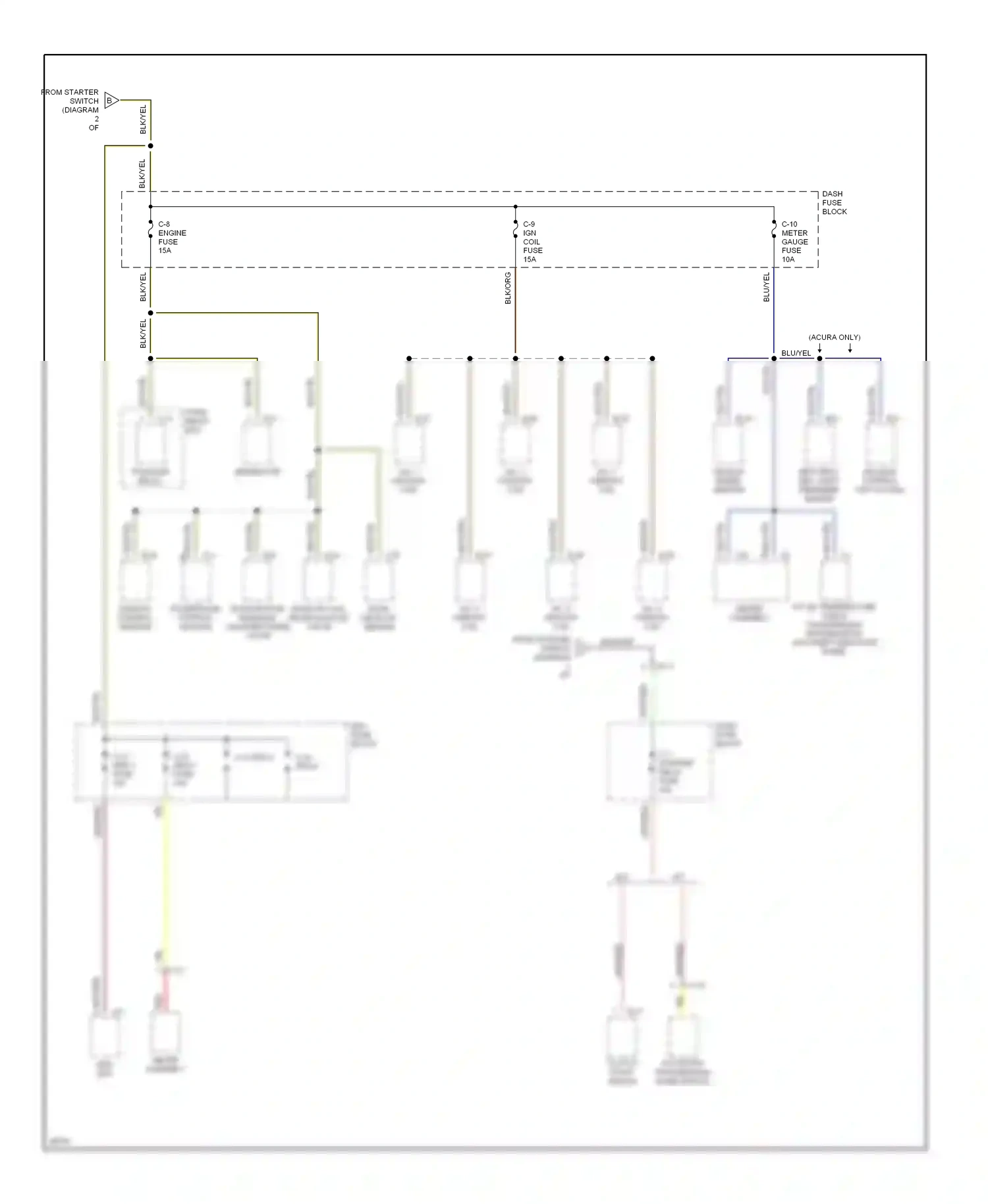 Wiring diagram powertrain control module for Acura SLX I (1995-1999) (2 of 2)
