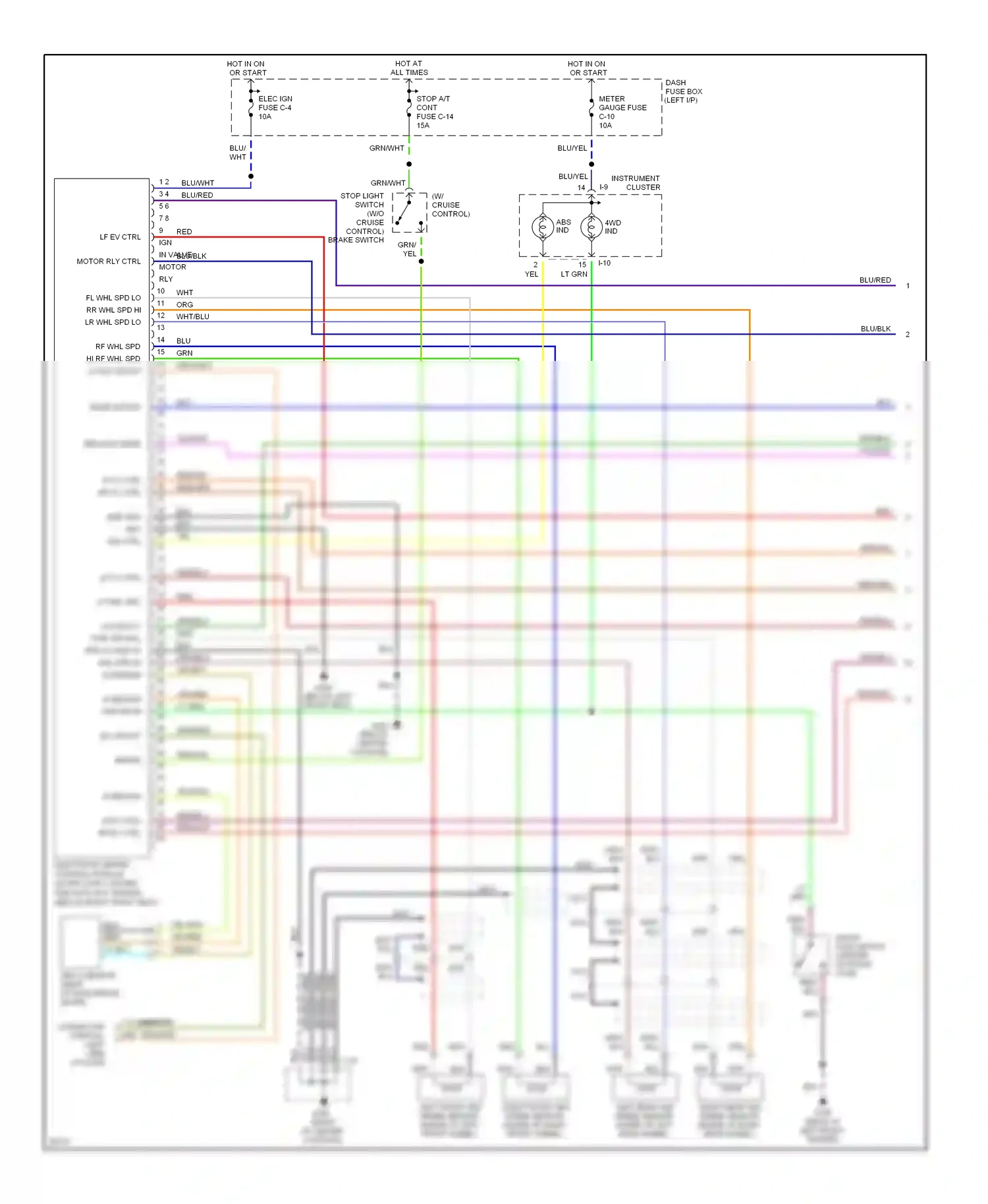 Wiring diagram r ev ctrl rf ev ctrl for Acura SLX I (1995-1999) (1 of 1)