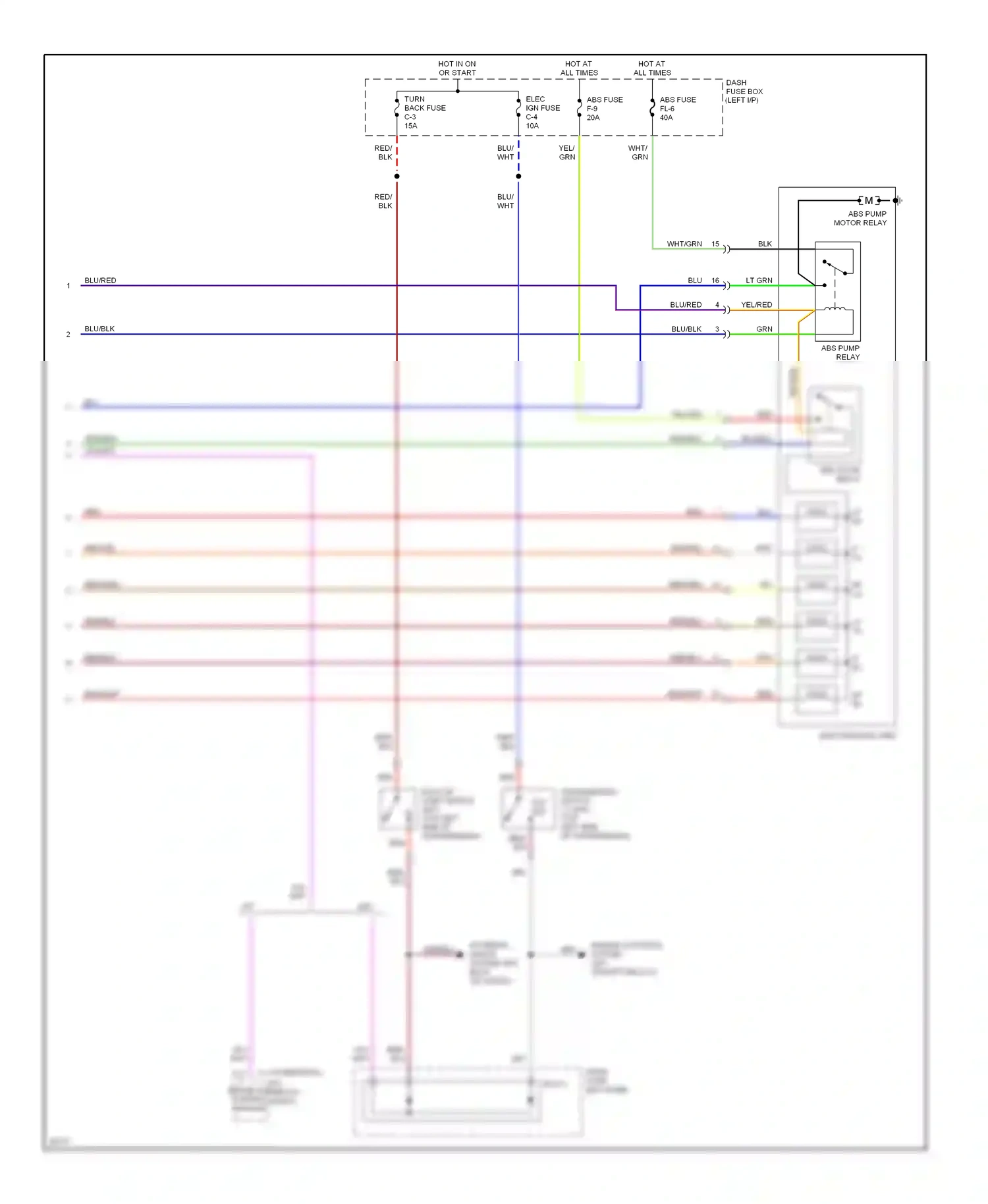 Wiring diagram rf ev for Acura SLX I (1995-1999) (1 of 1)