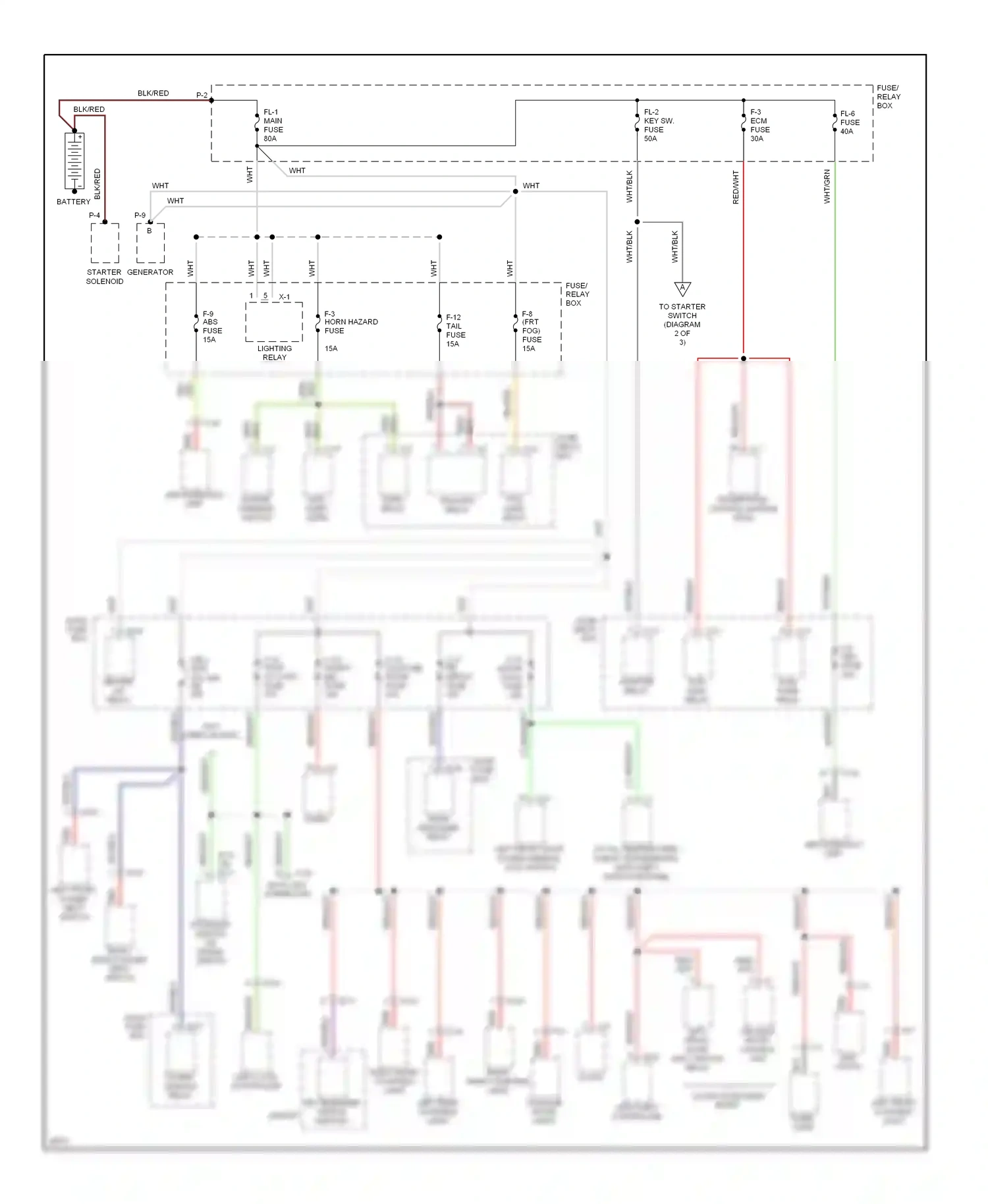 Wiring diagram right front courtesy light for Acura SLX I (1995-1999) (2 of 2)