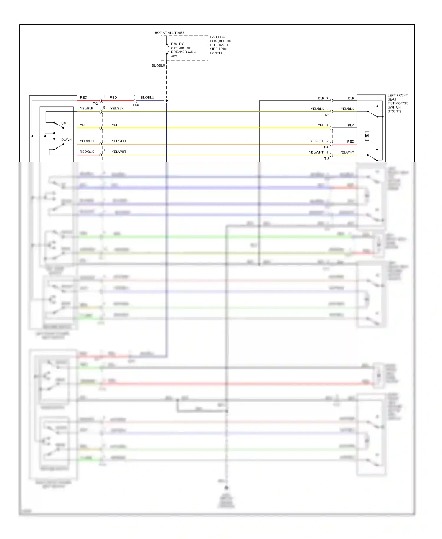 Wiring diagram slide switch for Acura SLX I (1995-1999) (1 of 1)