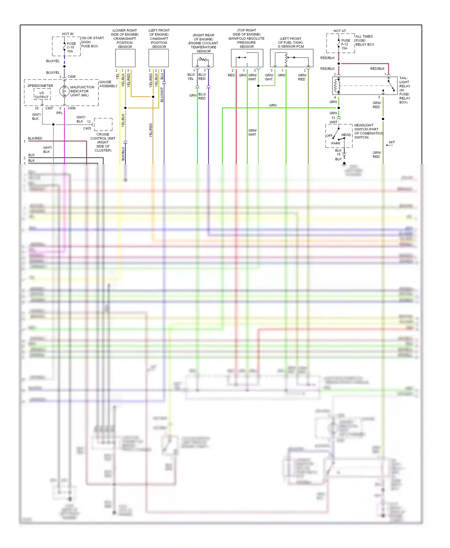Wiring diagram vs output for Acura SLX I (1995-1999) (1 of 1)