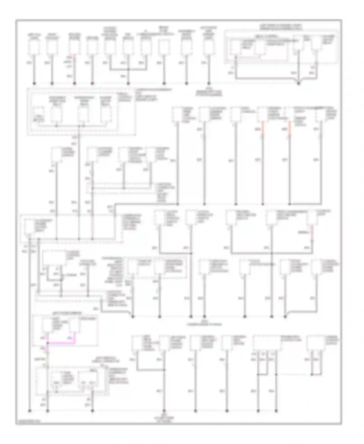 TL Acura III facelift (2006-2008): Ground distribution circuit (2 of 4)