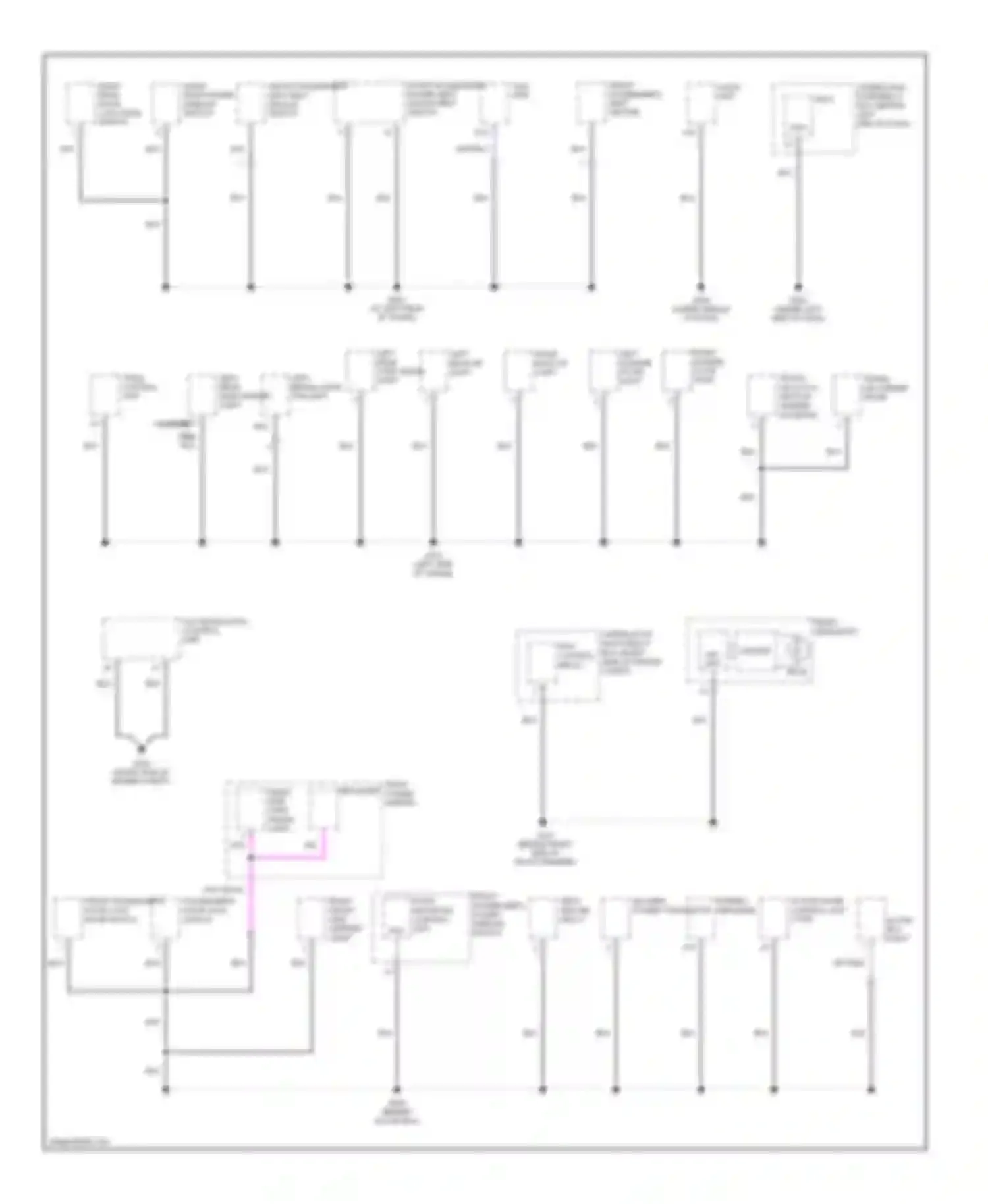 TL Acura III facelift (2006-2008): Ground distribution circuit (3 of 4)