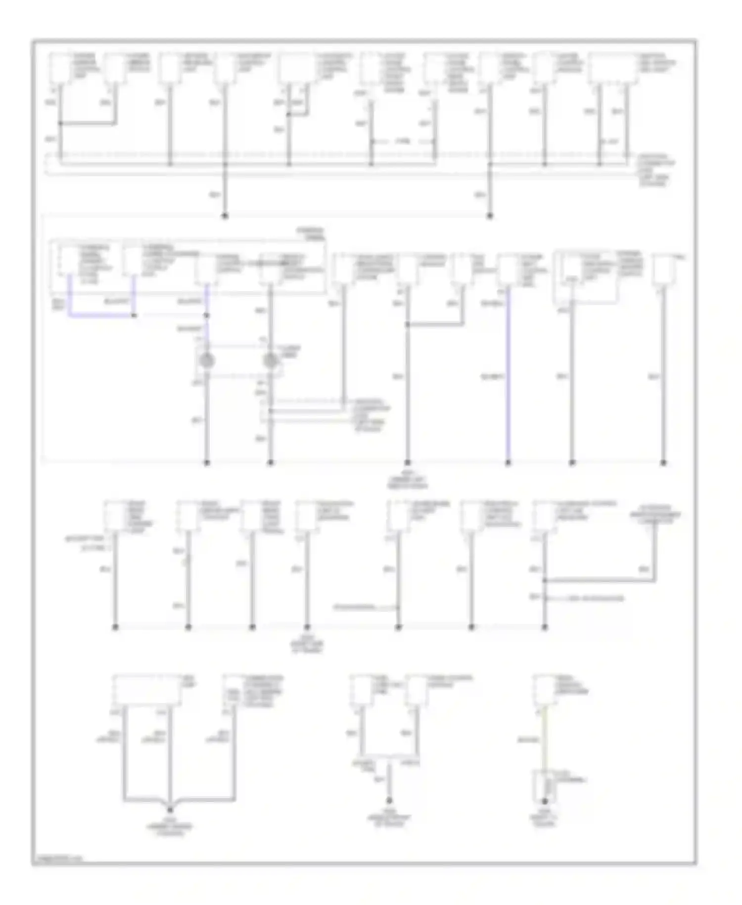 TL Acura III facelift (2006-2008): Ground distribution circuit (4 of 4)