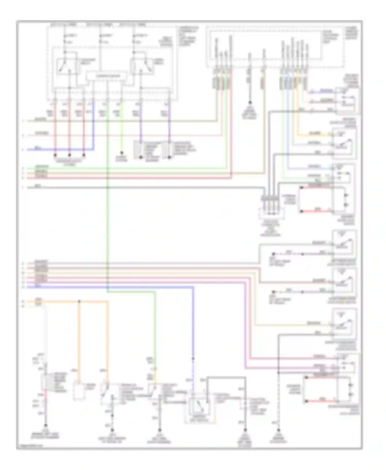 TL Acura III facelift (2006-2008): Power door locks circuit (2 of 2)