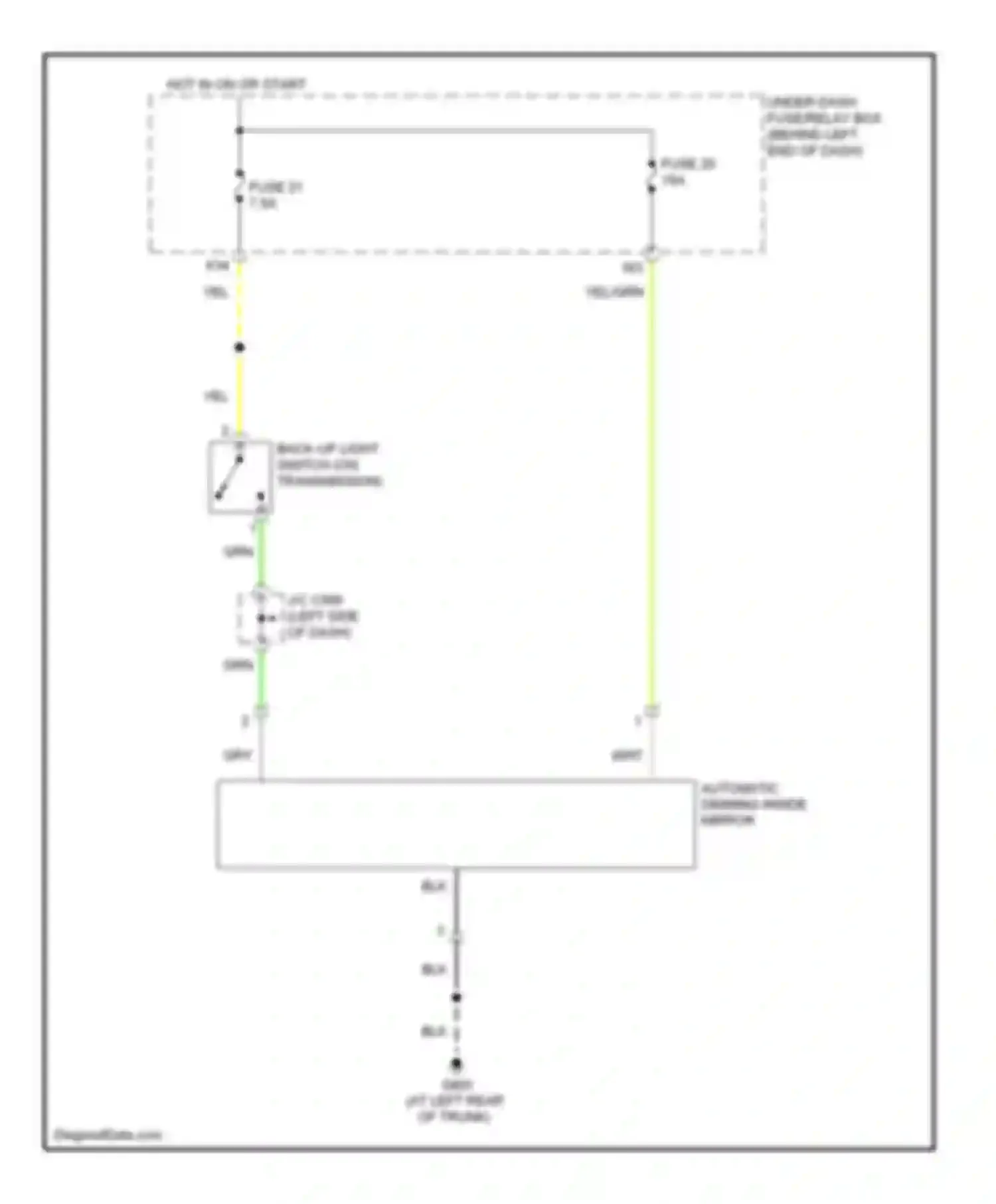 TL Acura III facelift (2006-2008): Automatic day/night mirror circuit, m/t