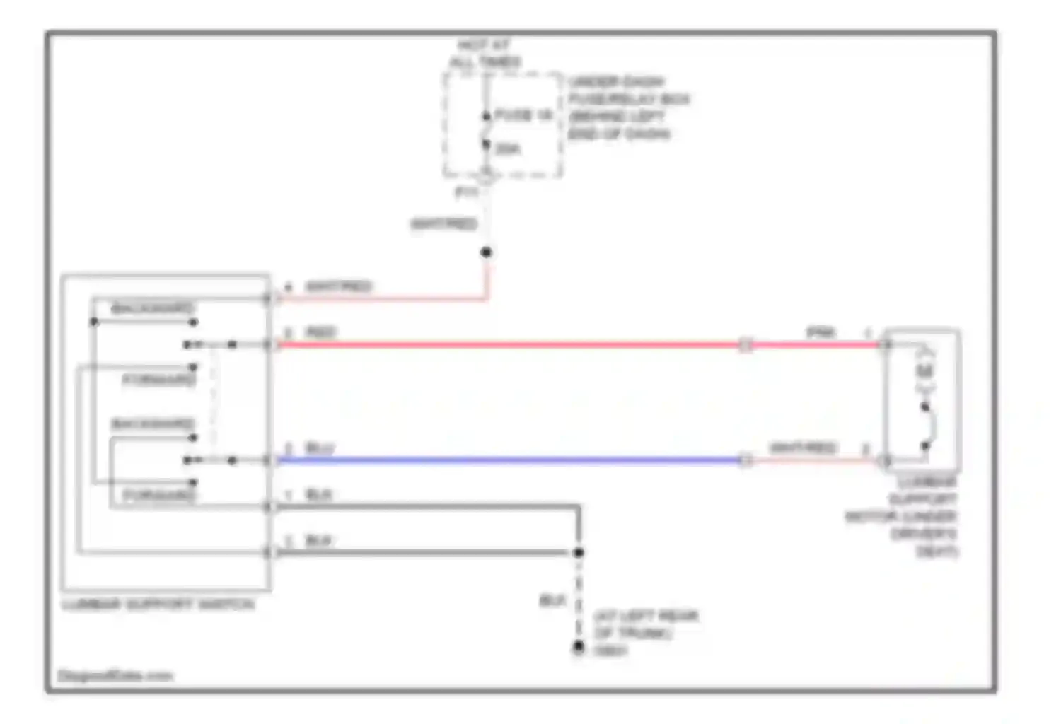 TL Acura III facelift (2006-2008): Driver"s lumbar circuit