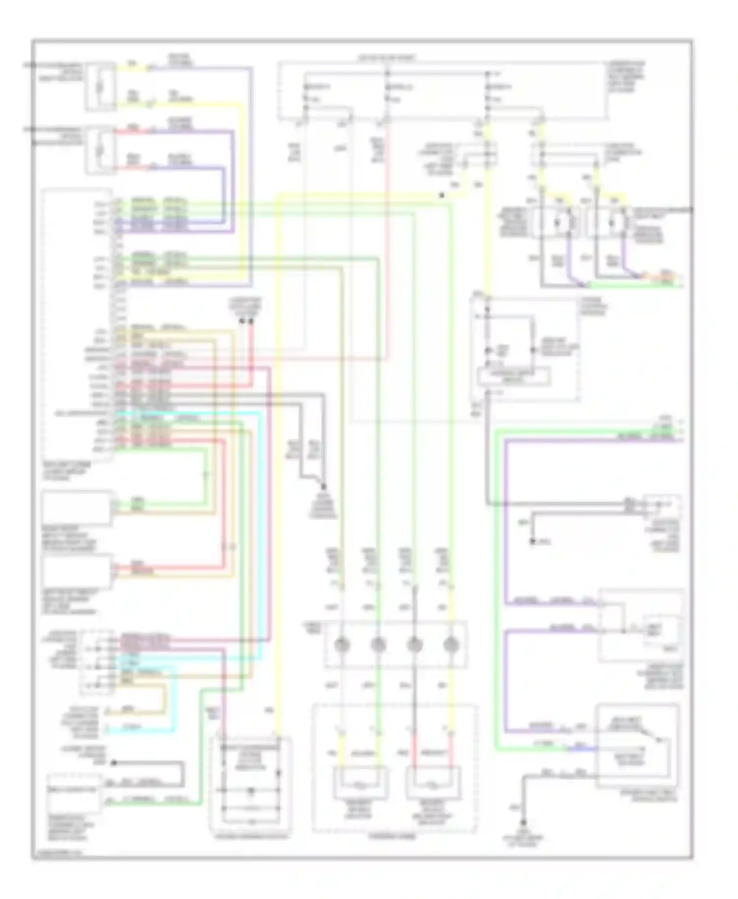 TL Acura III facelift (2006-2008): Supplemental restraints circuit (1 of 2)
