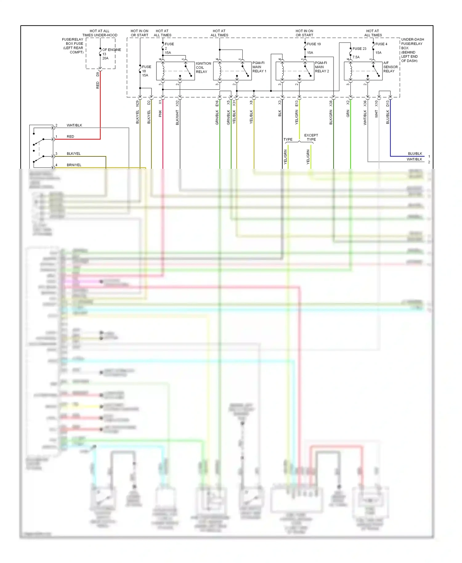 Wiring diagram anti-theft system computer data lines system imocd for Acura TL III facelift (2006-2008) (1 of 2)