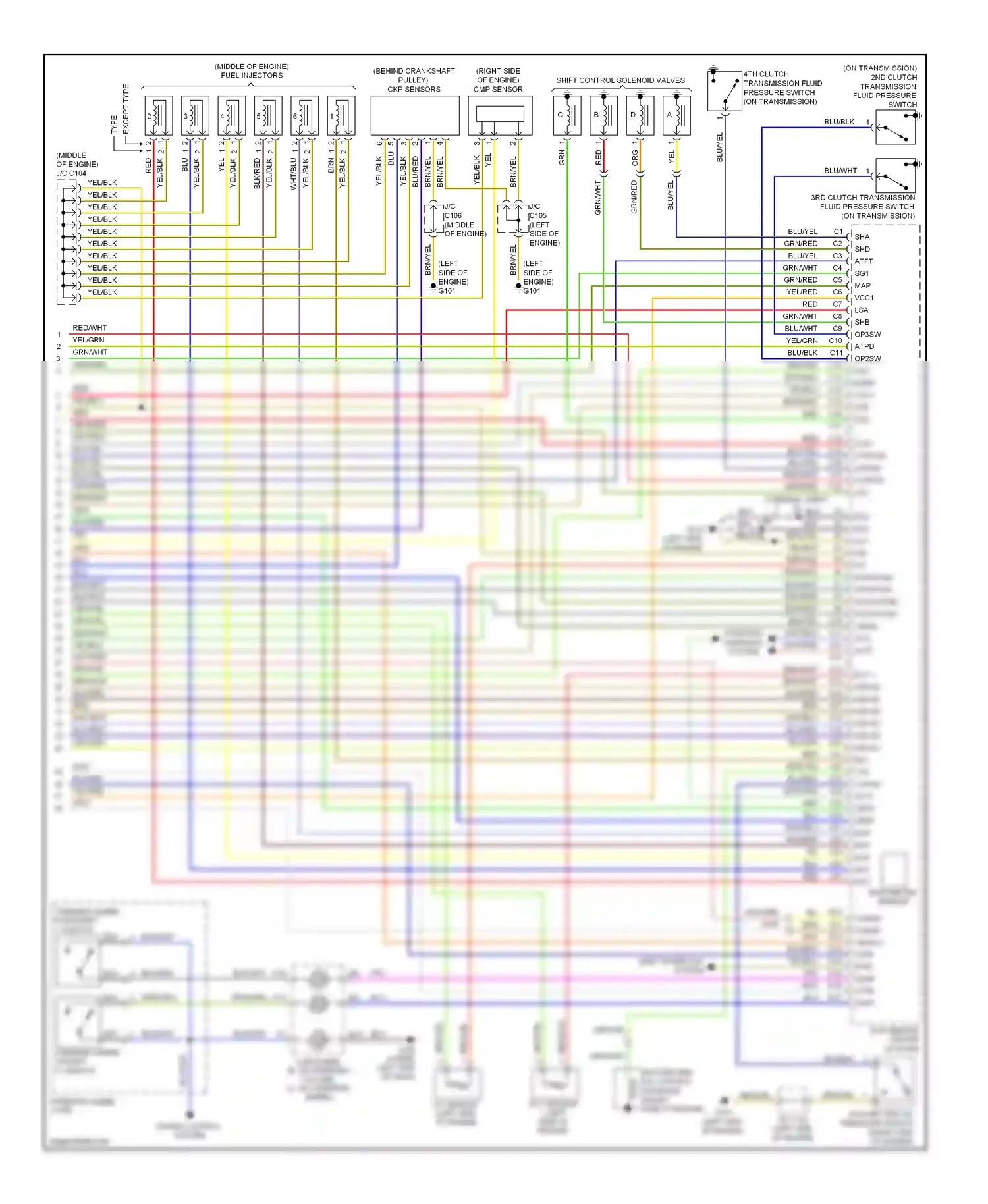 Wiring diagram barometer sensor for Acura TL III facelift (2006-2008) (1 of 4)