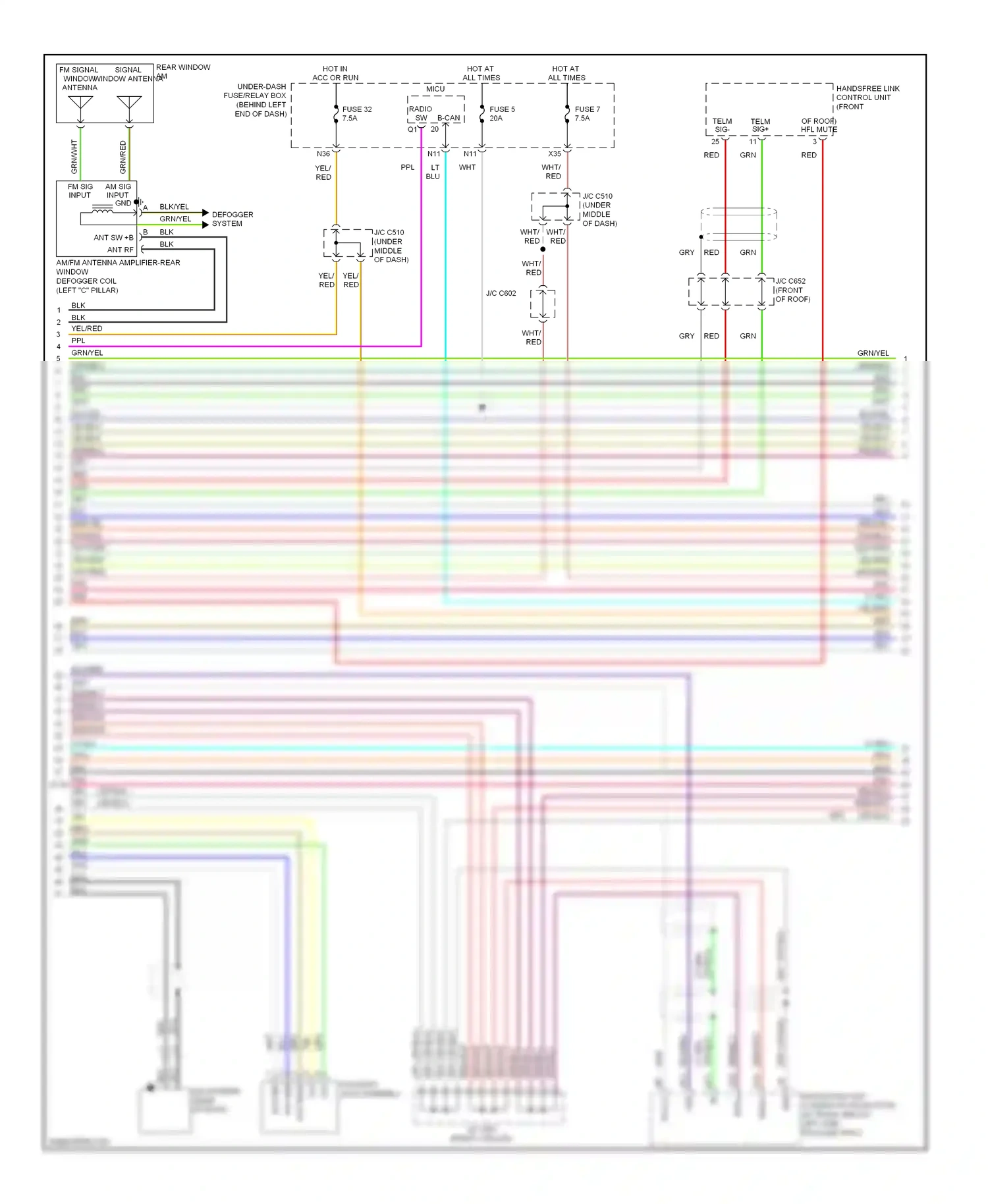 Wiring diagram bus - for Acura TL III facelift (2006-2008) (8 of 9)