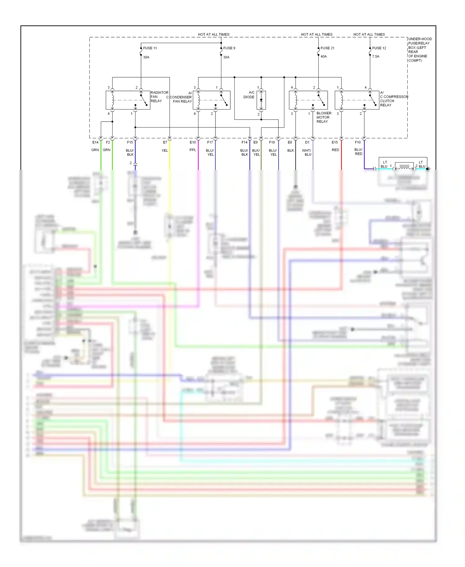 Wiring diagram compt) for Acura TL III facelift (2006-2008) (1 of 2)