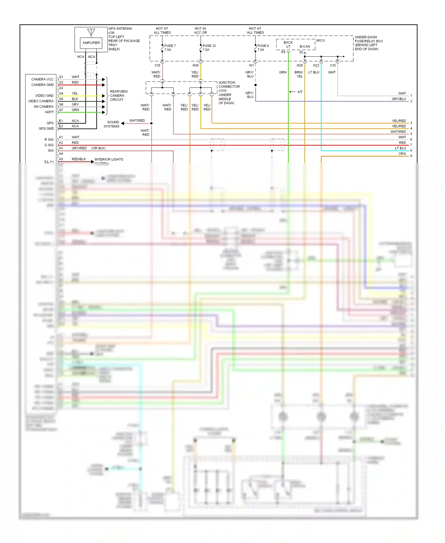 Wiring diagram computer data lines system for Acura TL III facelift (2006-2008) (14 of 24)